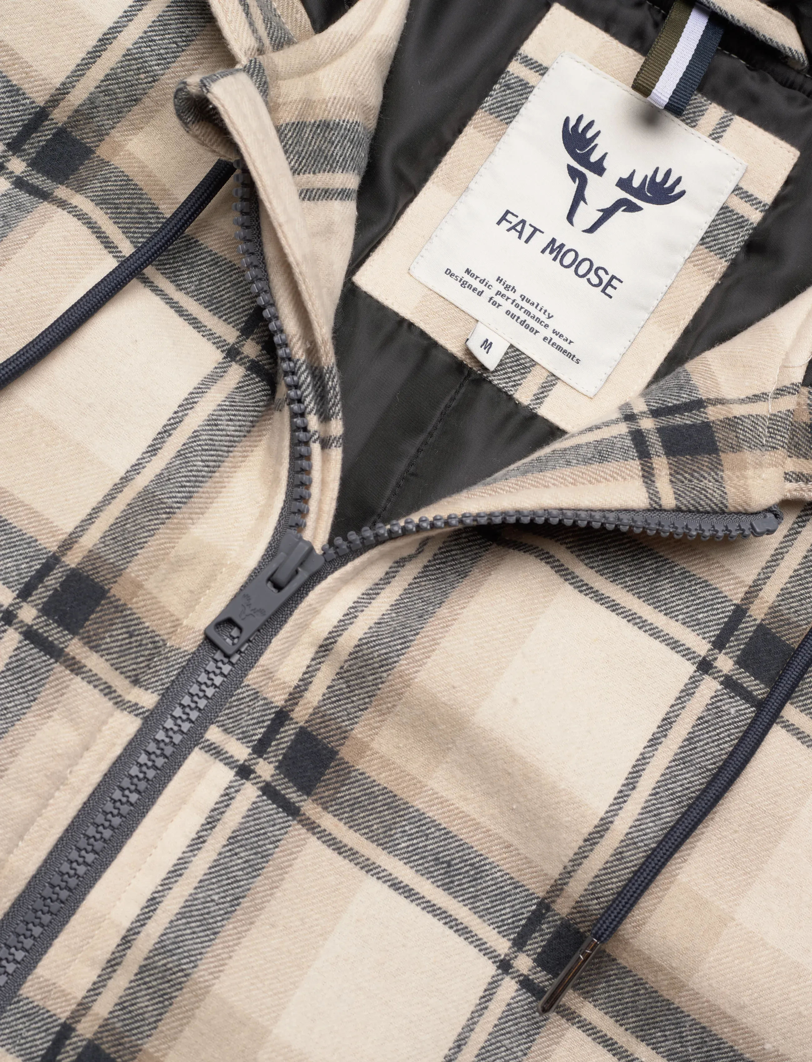Fat Moose - Brody checked jacket - dúnjakkar - check/ecru/navy - 5
