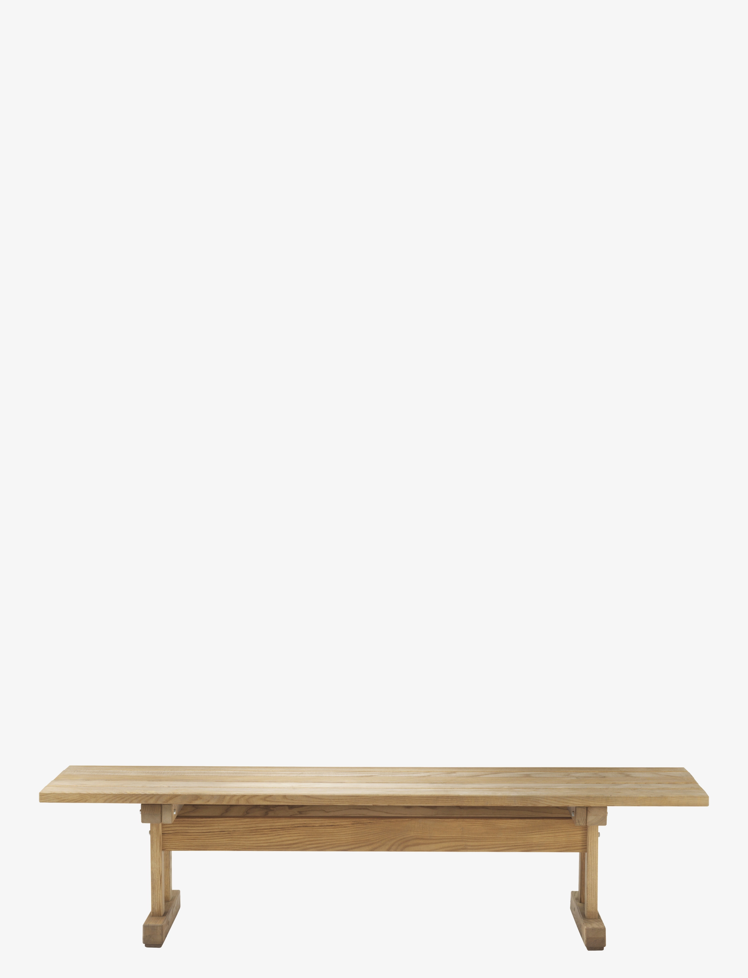 FDB Møbler M15 Ermelunden Bench W/O Backrest, Outdoor Stools, Beige, Str: 49.5X180X43CM x 49.5