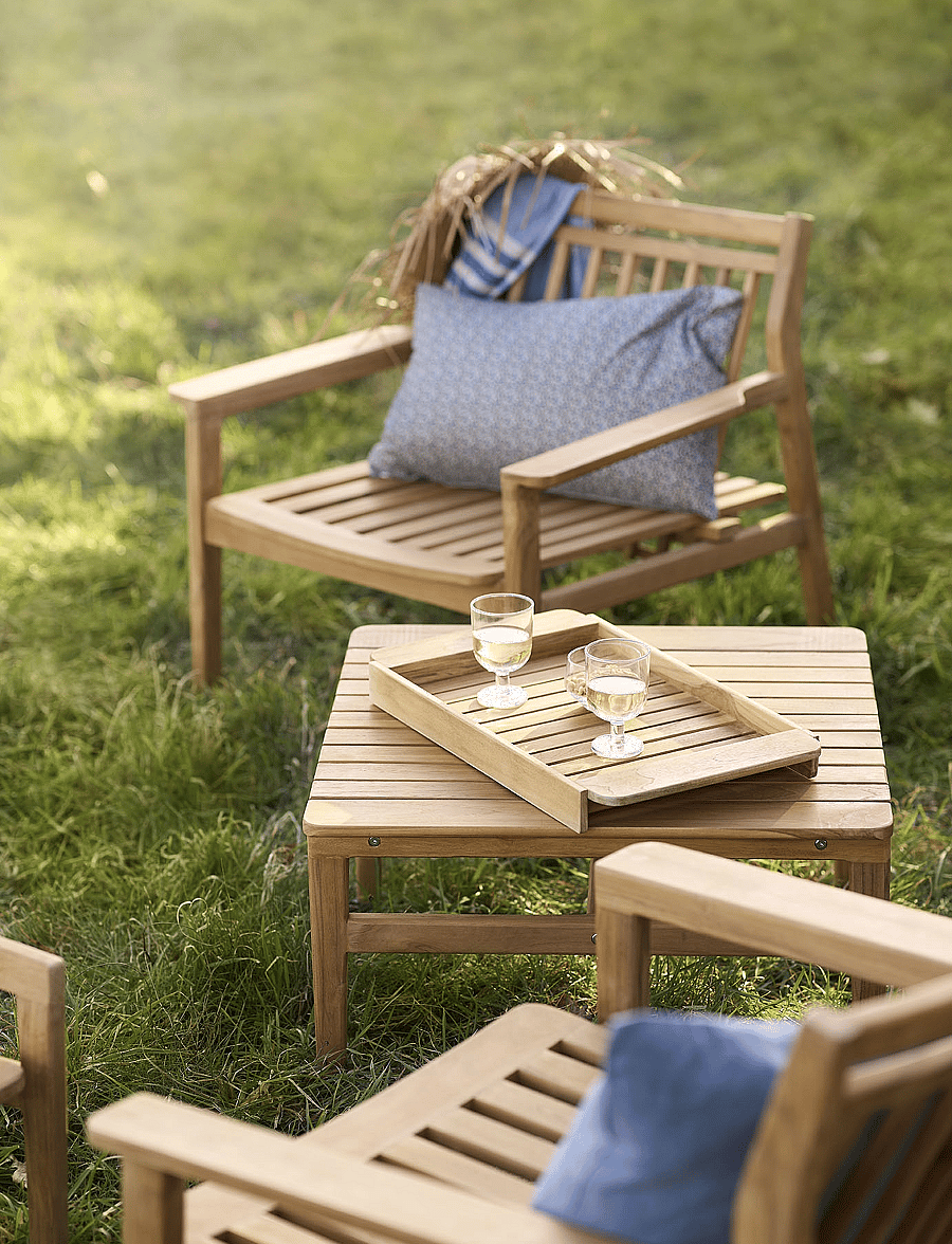 FDB Møbler - Sammen - Serving tray, Teak, solid,Nature,Oiled - tabletts - nature - 0