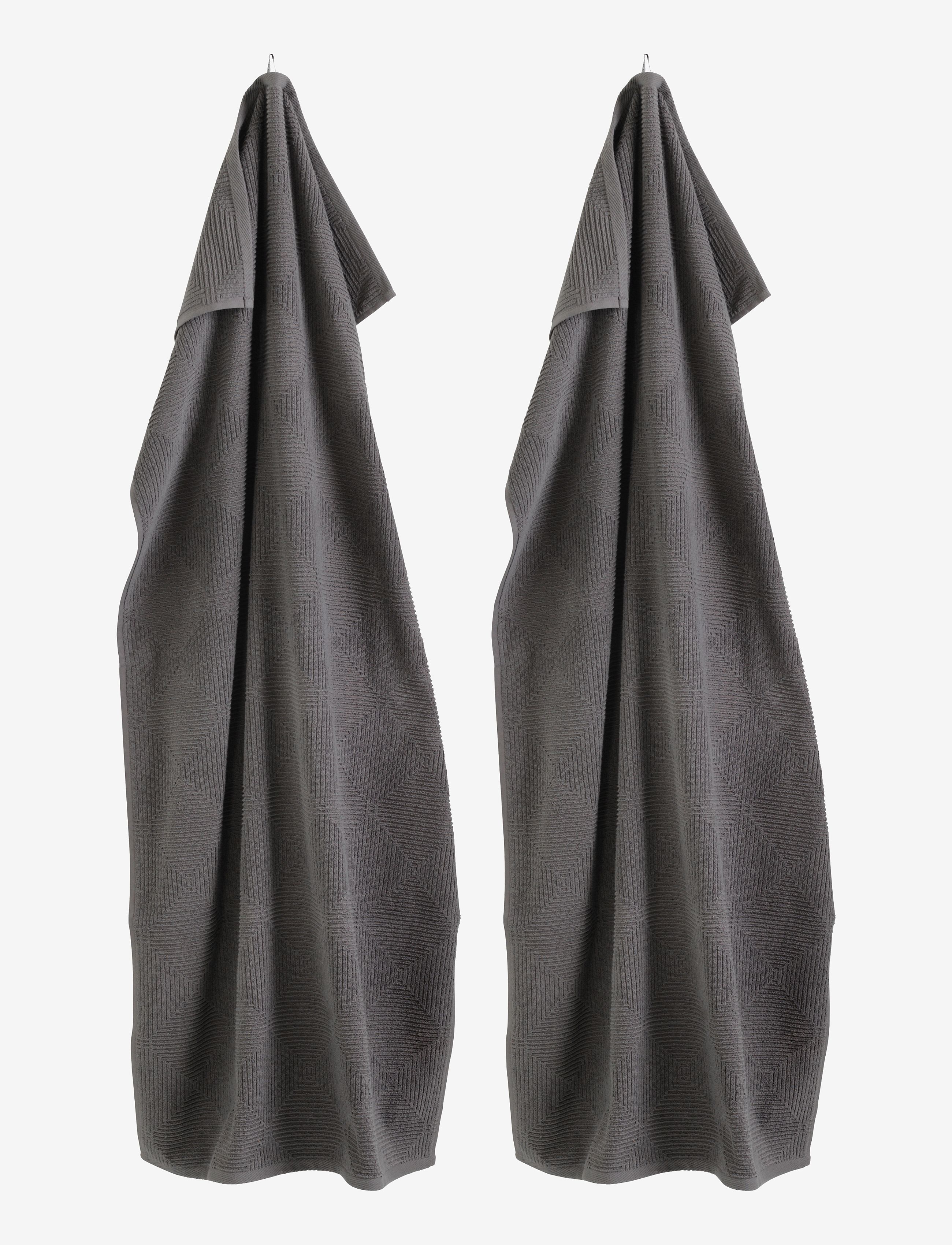 FDB Møbler Kirkeby, 140X70 cm, Towels & Bath Towels, Grau - Hand Homeware