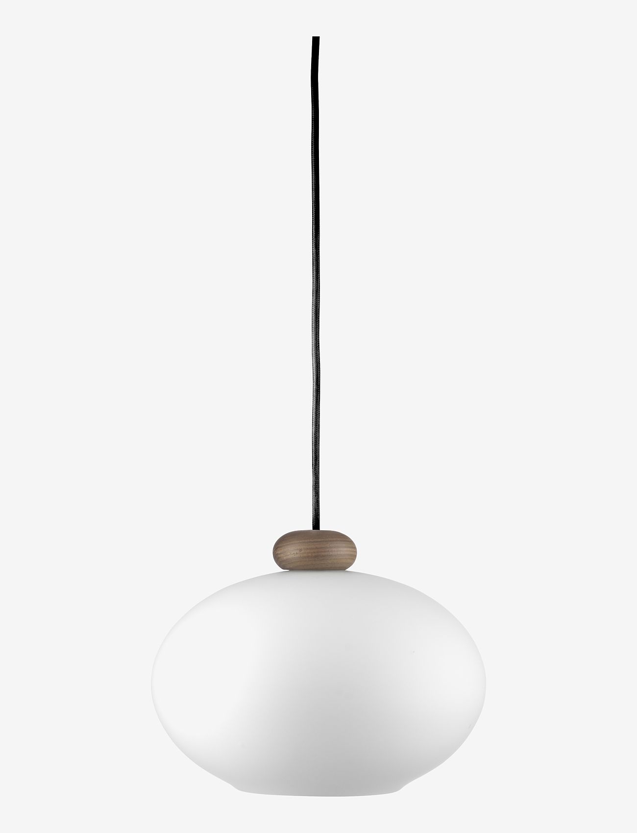 WALNUT, OPAL GLASS, BLACK CORD