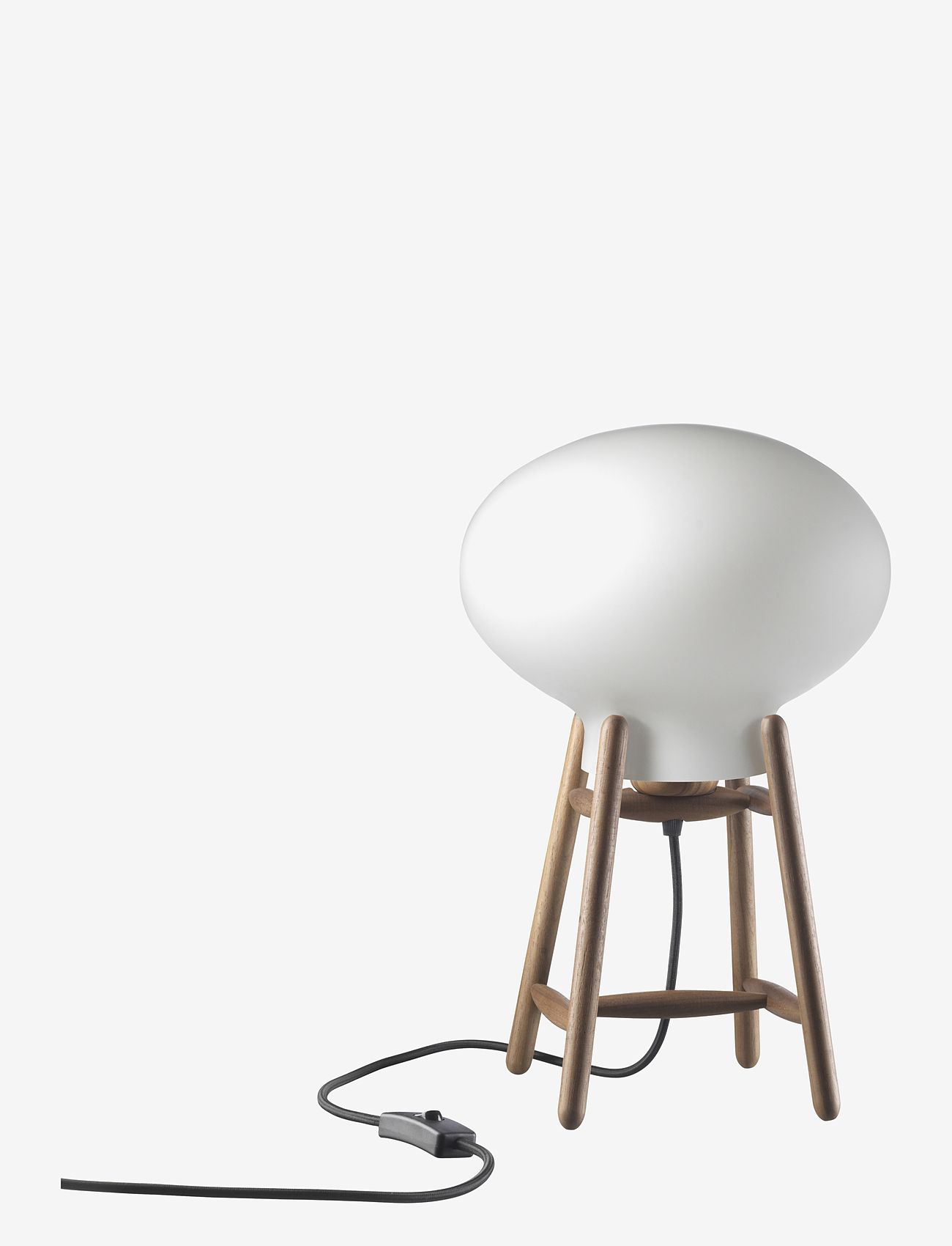 WALNUT, OPAL GLASS, BLACK CORD