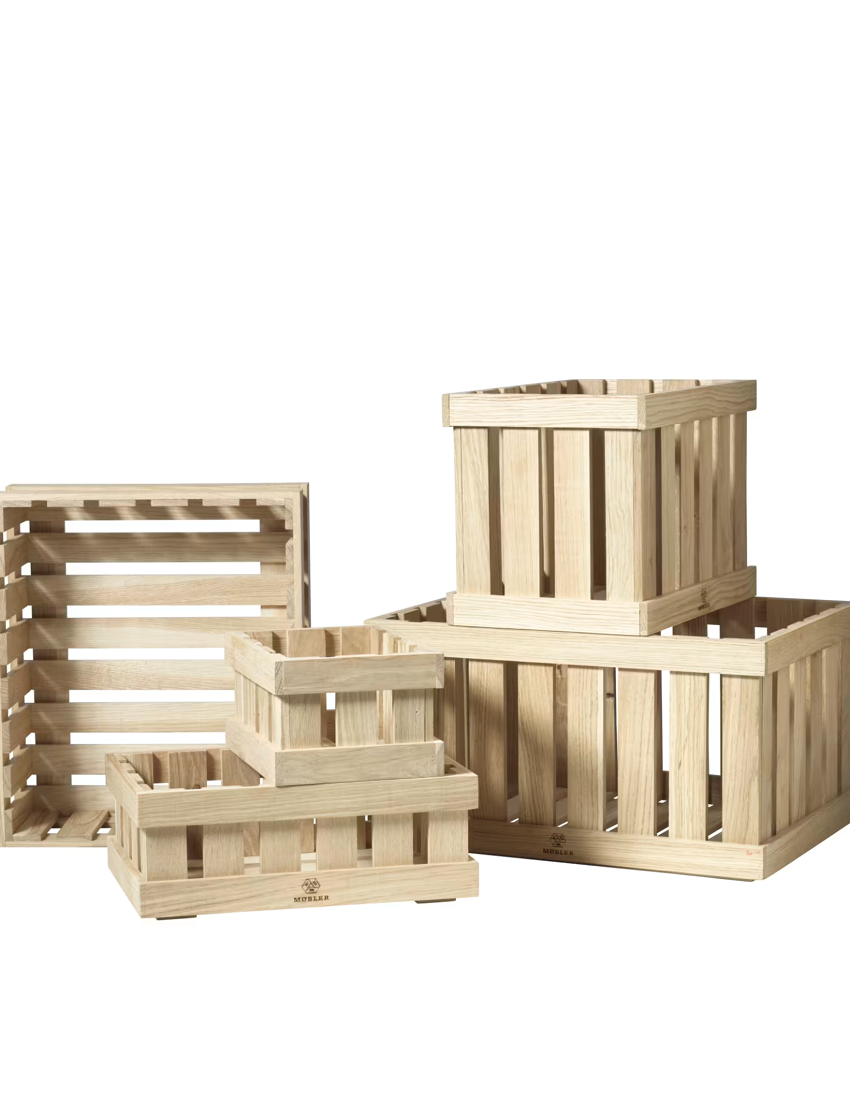 FDB Møbler X1 Apple Box, 15.2X 33.6X 22.4 cm, Storage, Beige - Storage Baskets, Homeware