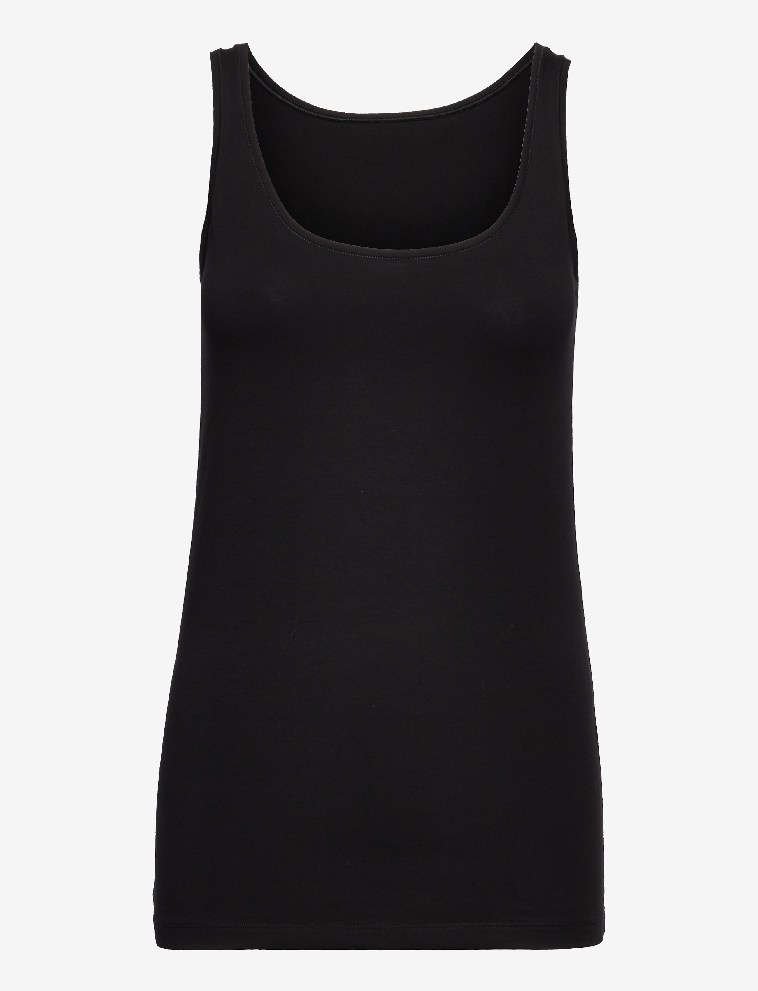 Basic Cotton Tank Top - BLACK