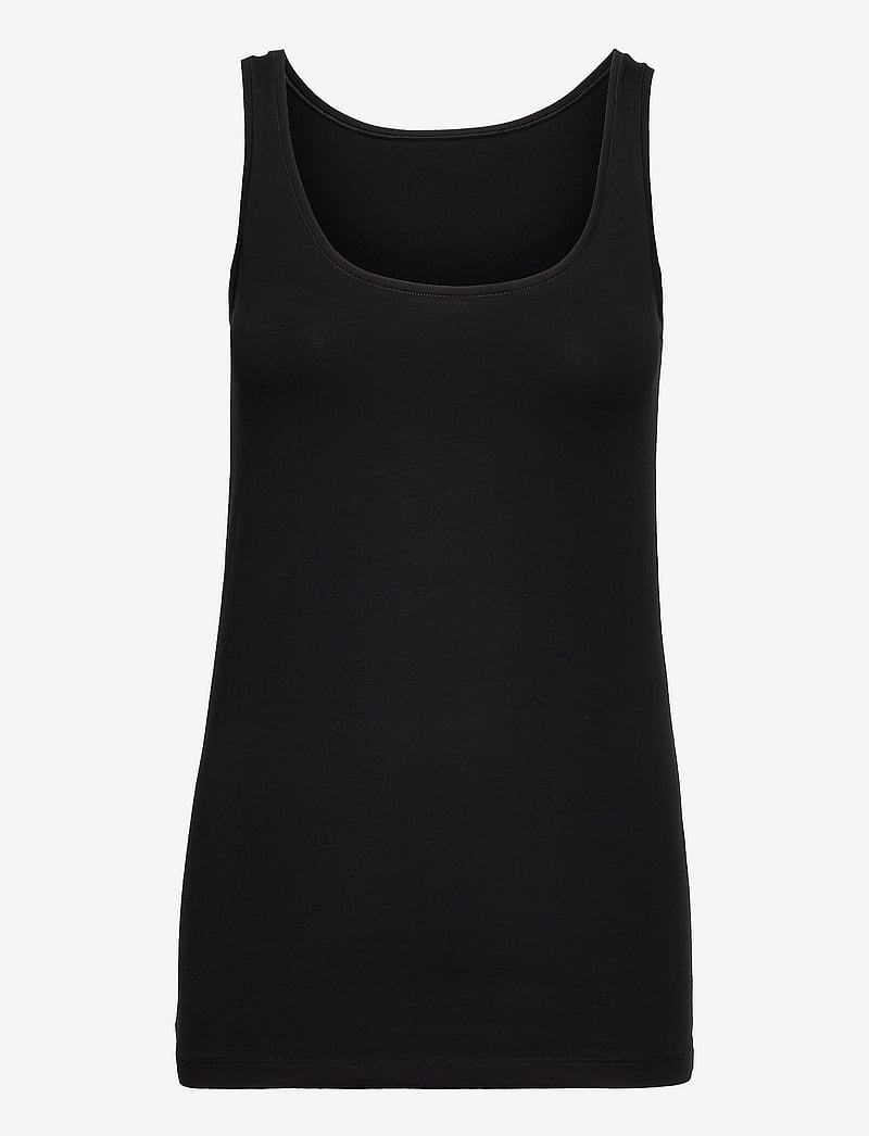 Femilet - Basic Cotton Tank Top - topid ja varrukateta alussärgid - black - 1