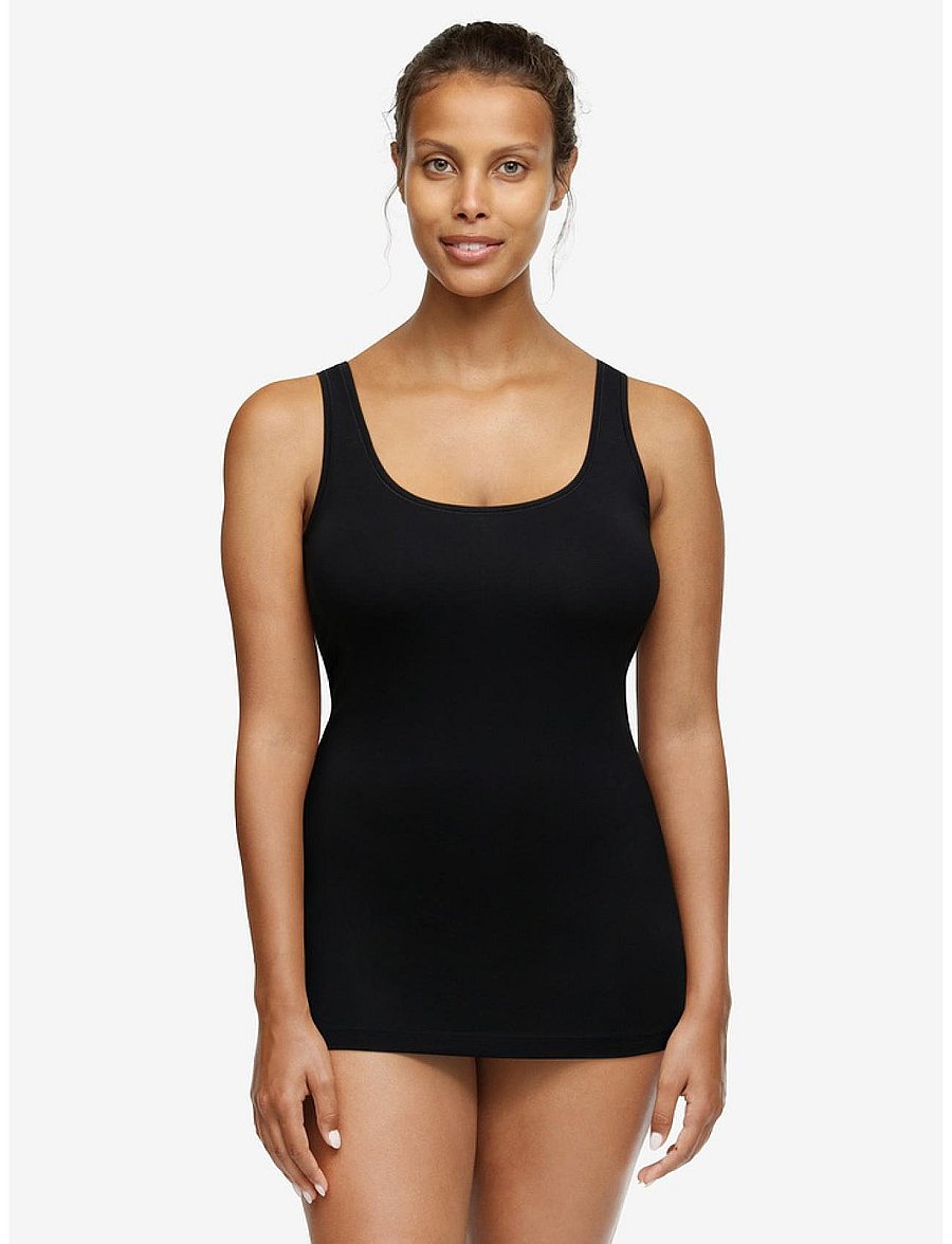 Femilet - Basic Cotton Tank Top - hauts sans manches - black - 0