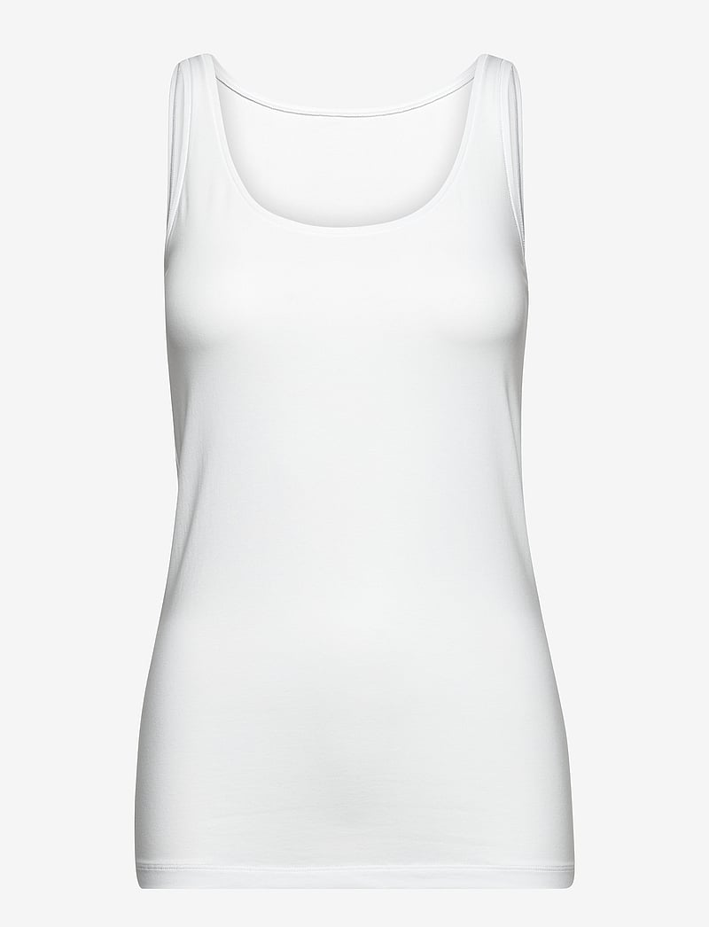 Femilet - Basic Cotton Tank Top - tanktops - white - 1