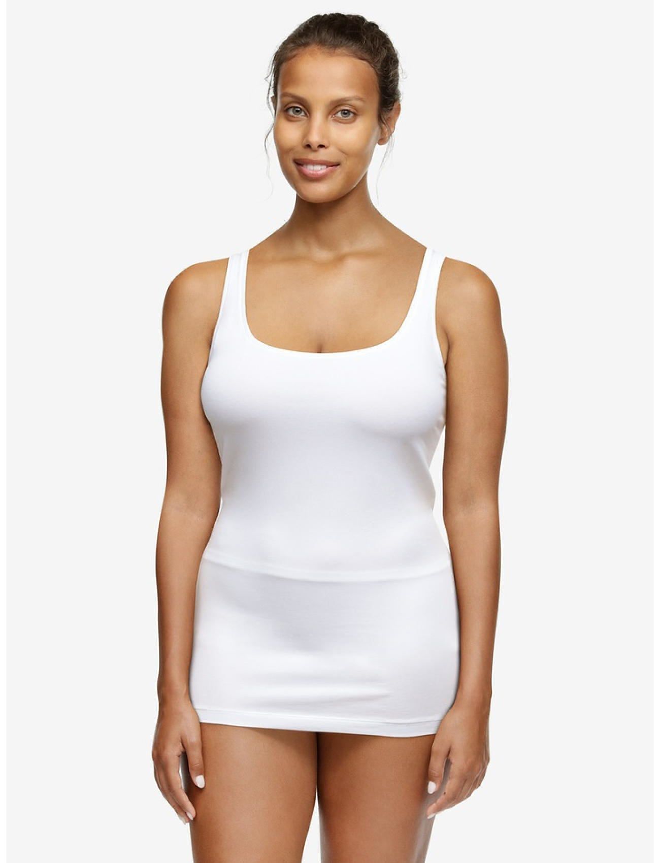 Femilet - Basic Cotton Tank Top - mouwloze tops - white - 3