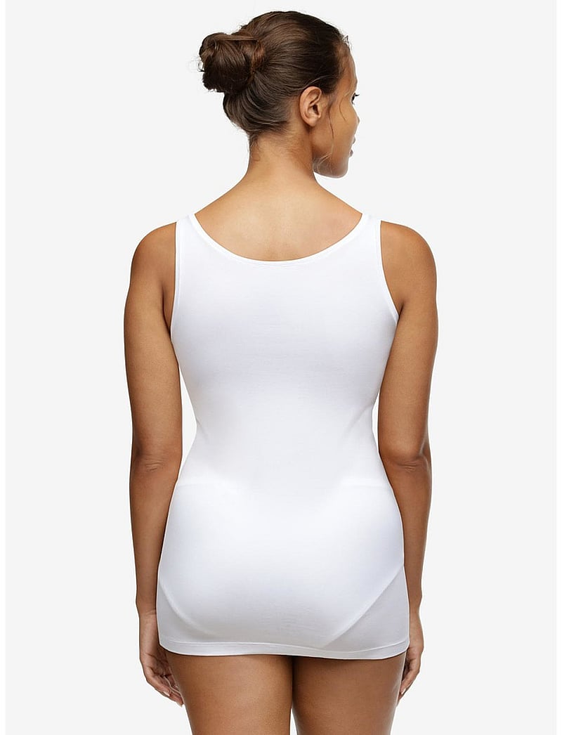 Femilet - Basic Cotton Tank Top - tanktops - white - 4