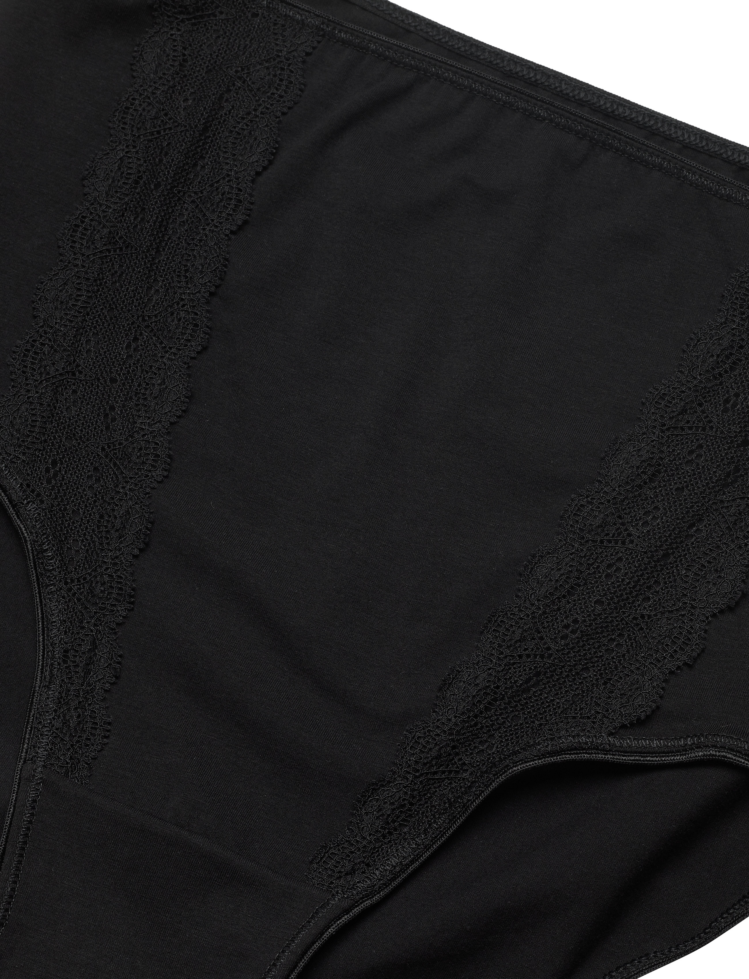 Femilet - Basic Lace High waist brief - midi & maxi slips - black - 3