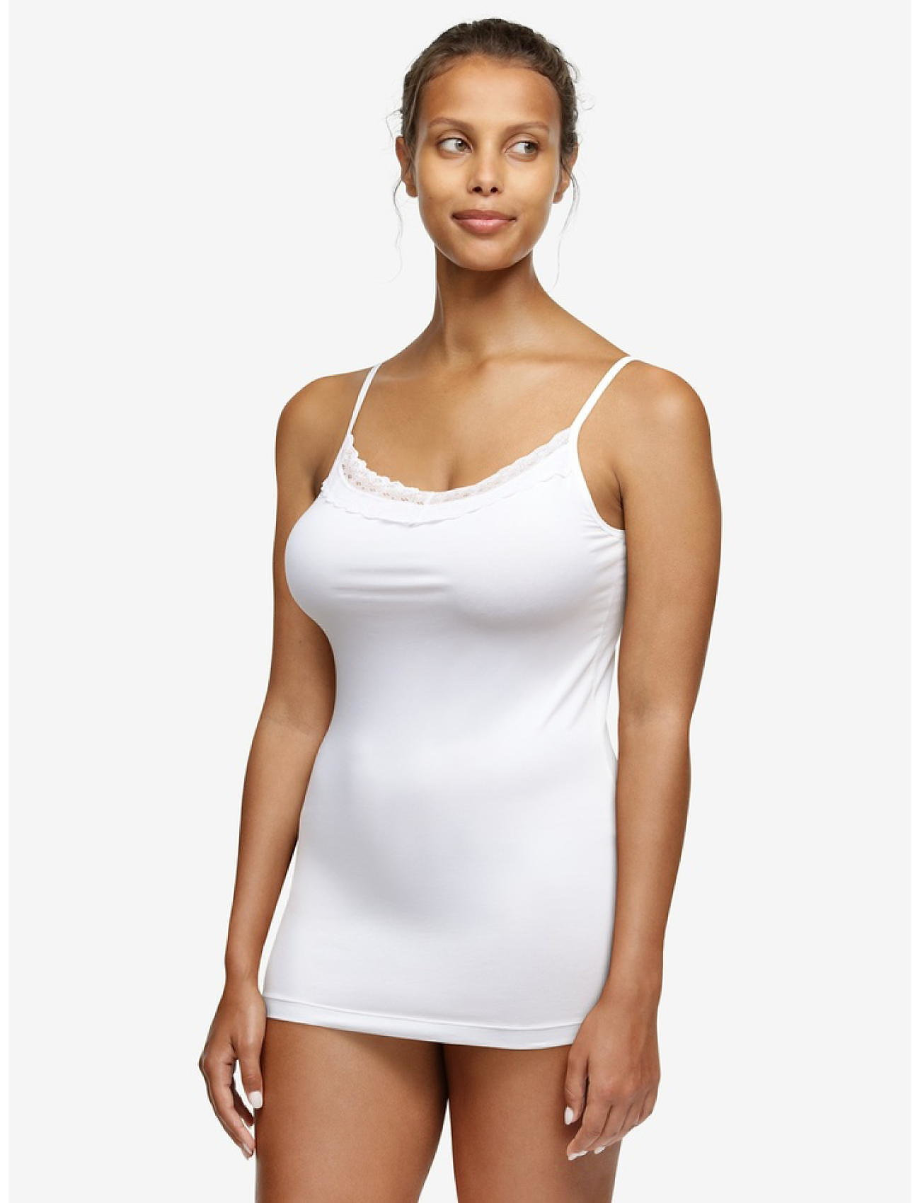 Femilet - Basic Lace Caraco - sleeveless tops - white - 3
