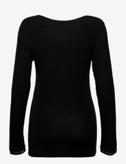 Femilet - Juliana Wool Long Sleeve T-shirt - topjes met lange mouwen - black - 2