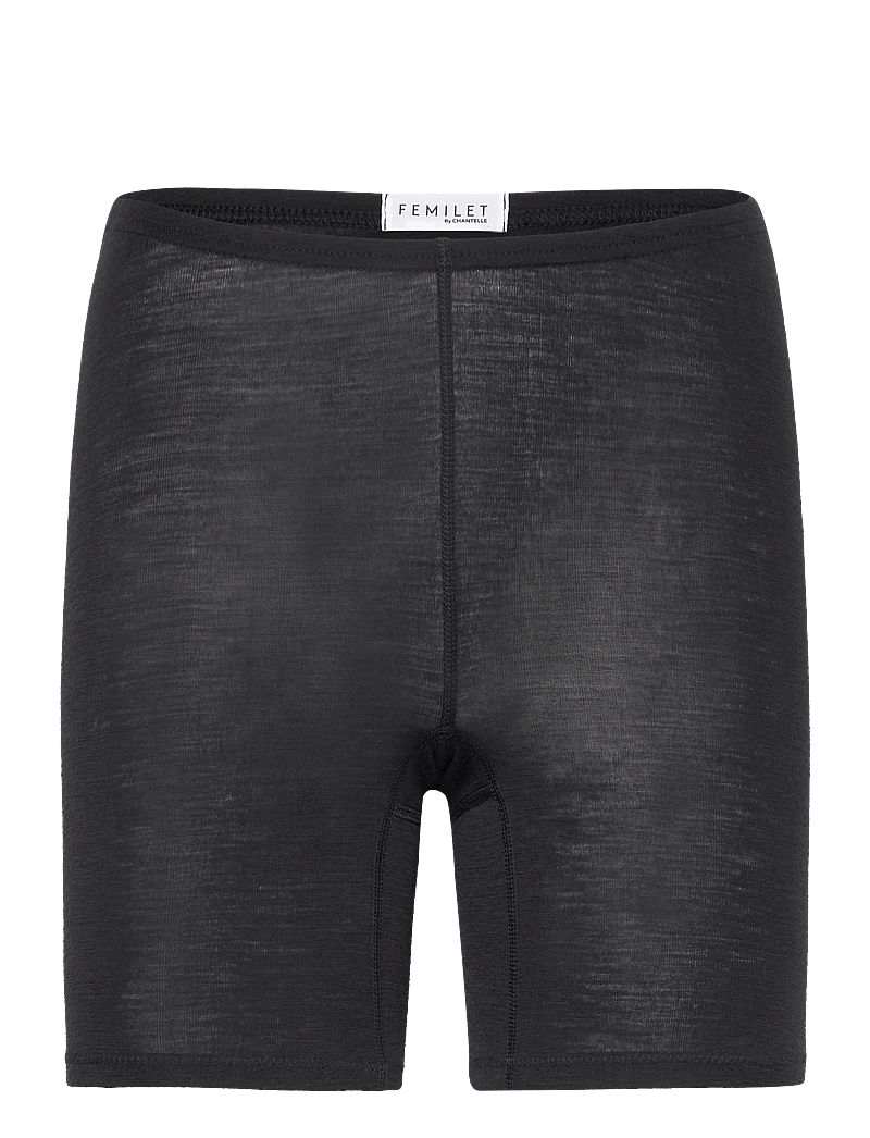 Femilet - JULIANA MID THIGH SHORT (PANTY) WOOL - midi un maksi biksītes - black - 1