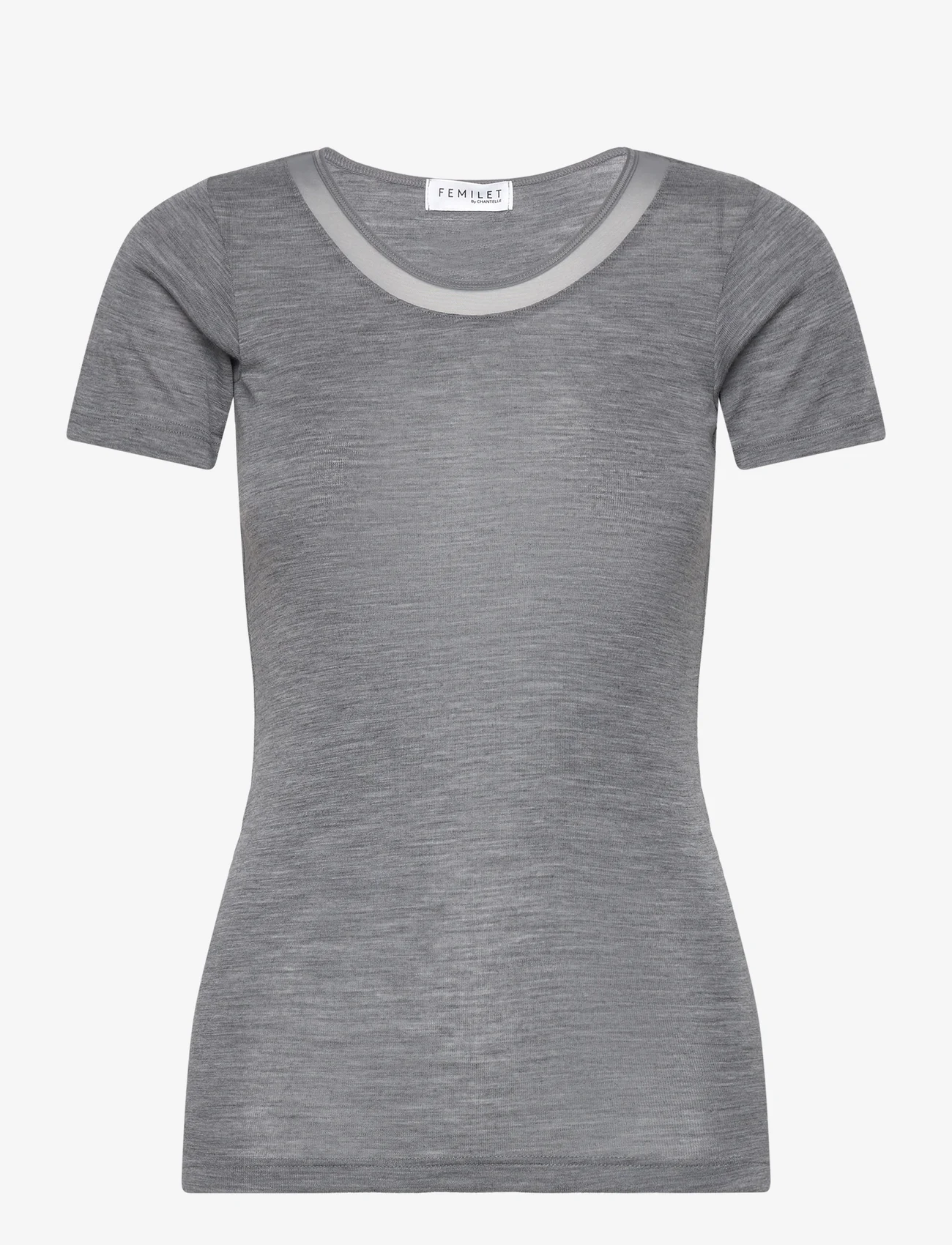 Femilet - Juliana T-shirt Short sleeve - t-skjorter - heather grey - 1