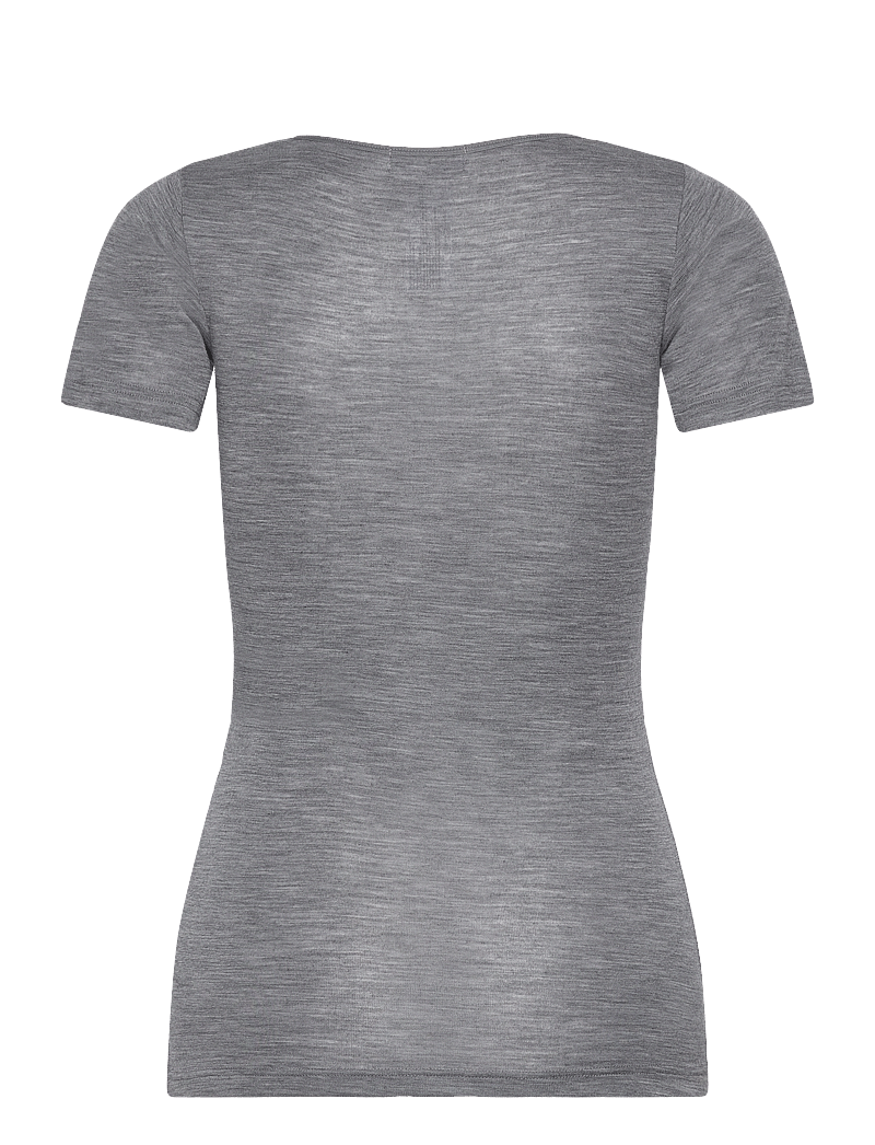 Femilet - JULIANA T-SHIRT SHORT SLEEVE WOOL - t-shirts - heather grey - 2
