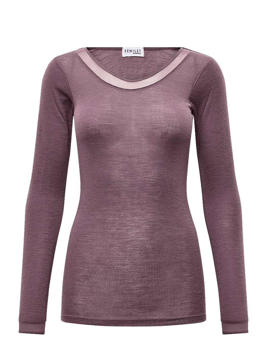 Femilet - Juliana LS T-shirt - långärmade toppar - hyacinth - 1
