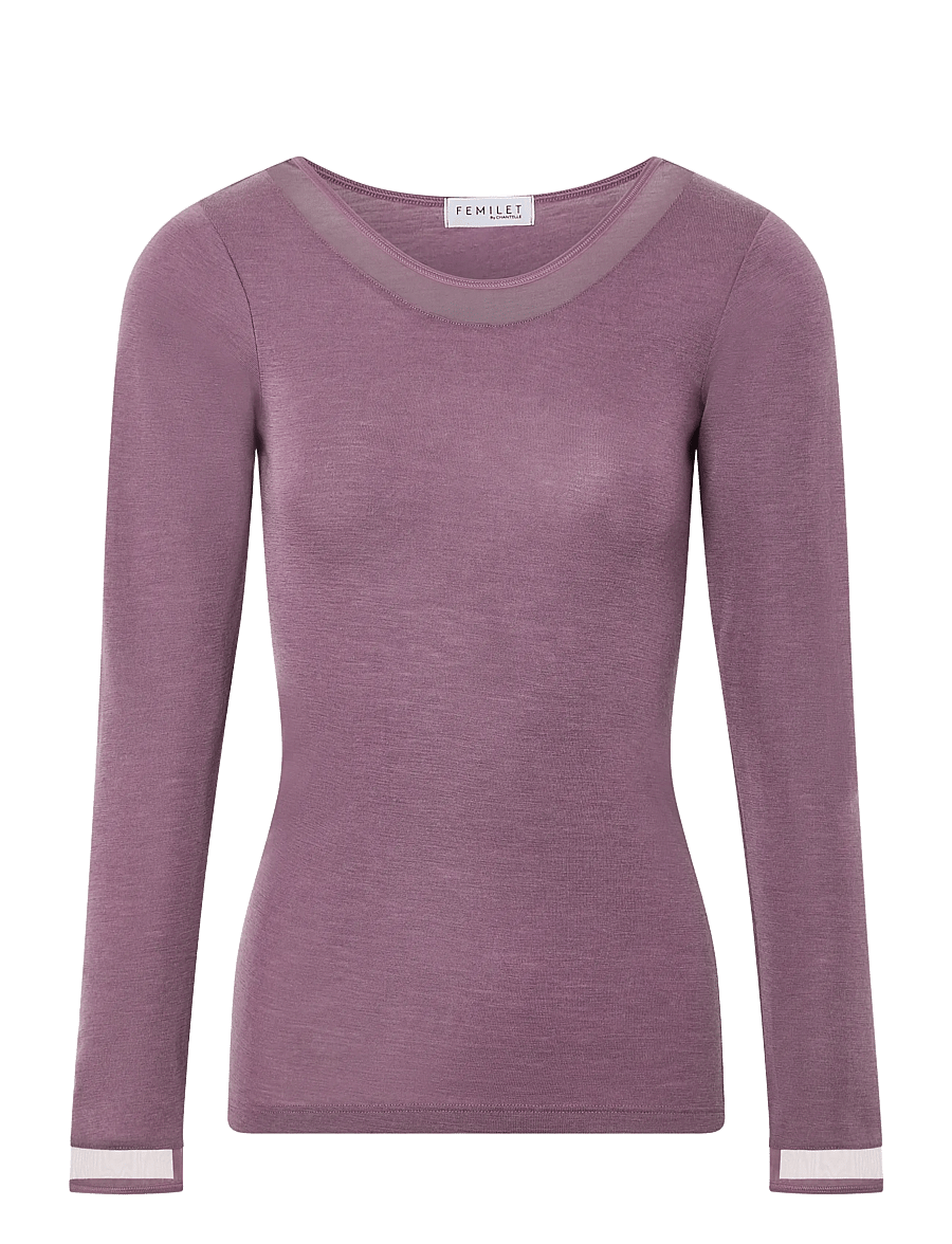 Femilet - Juliana LS T-shirt - langærmede toppe - hyacinth - 1