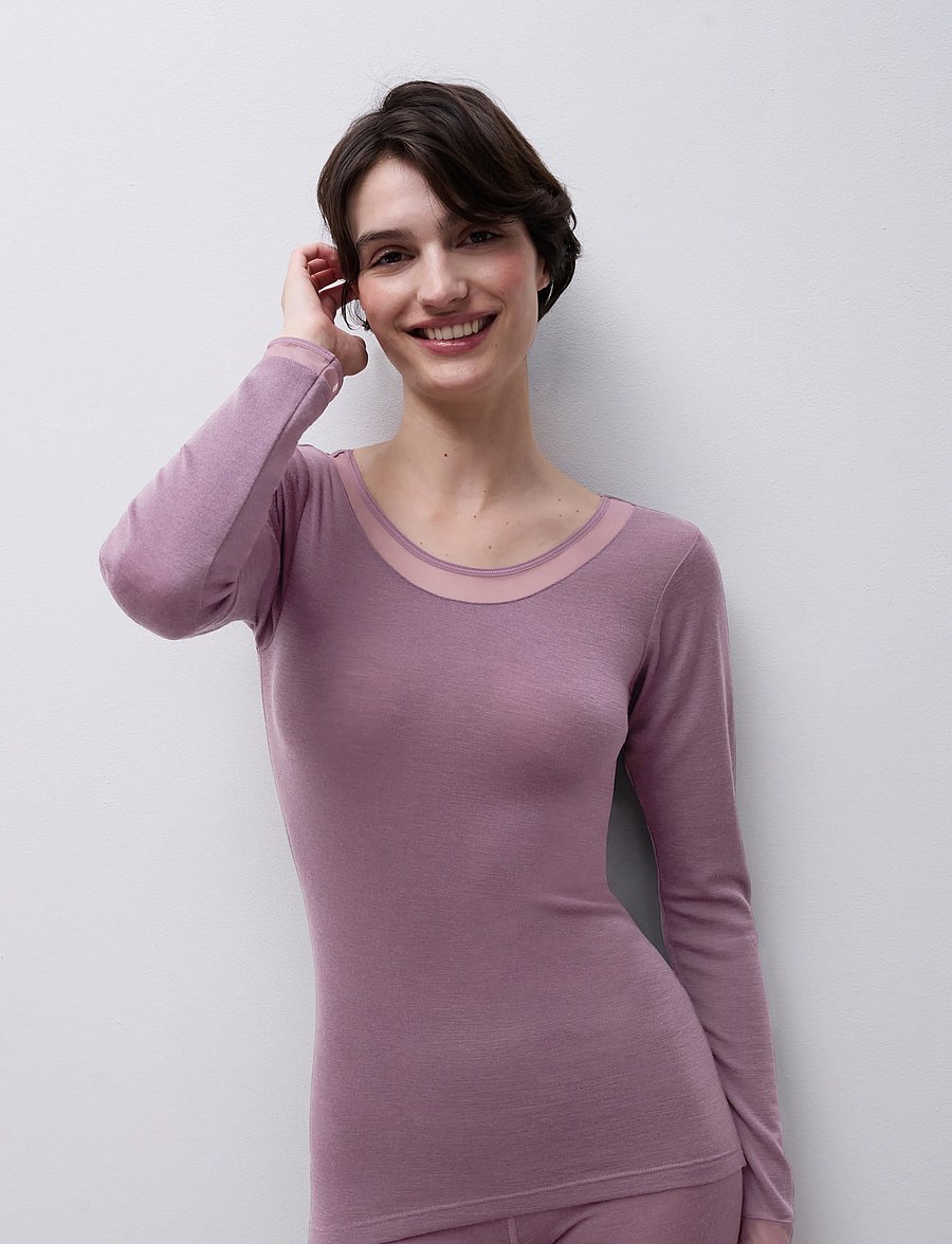 Femilet - Juliana LS T-shirt - langærmede toppe - hyacinth - 0