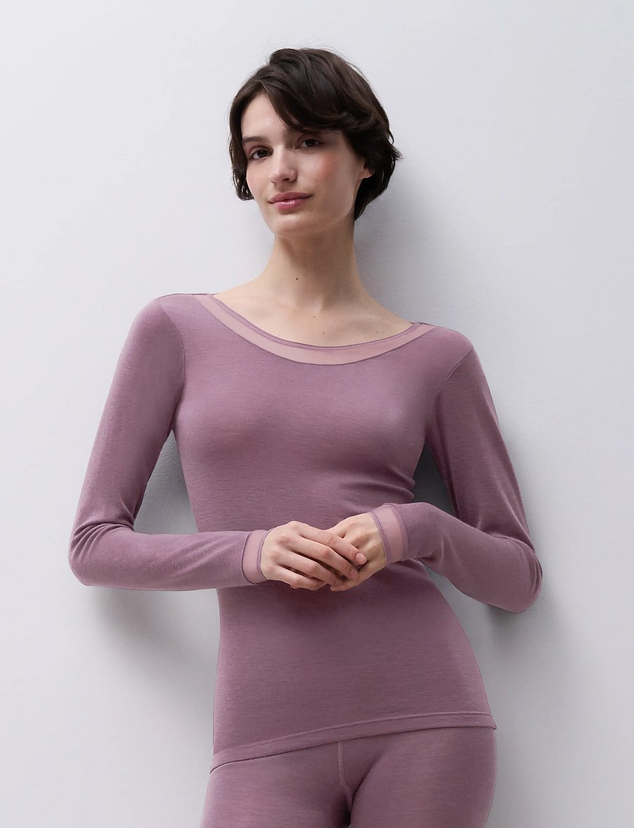 Femilet - Juliana LS T-shirt - langærmede toppe - hyacinth - 2