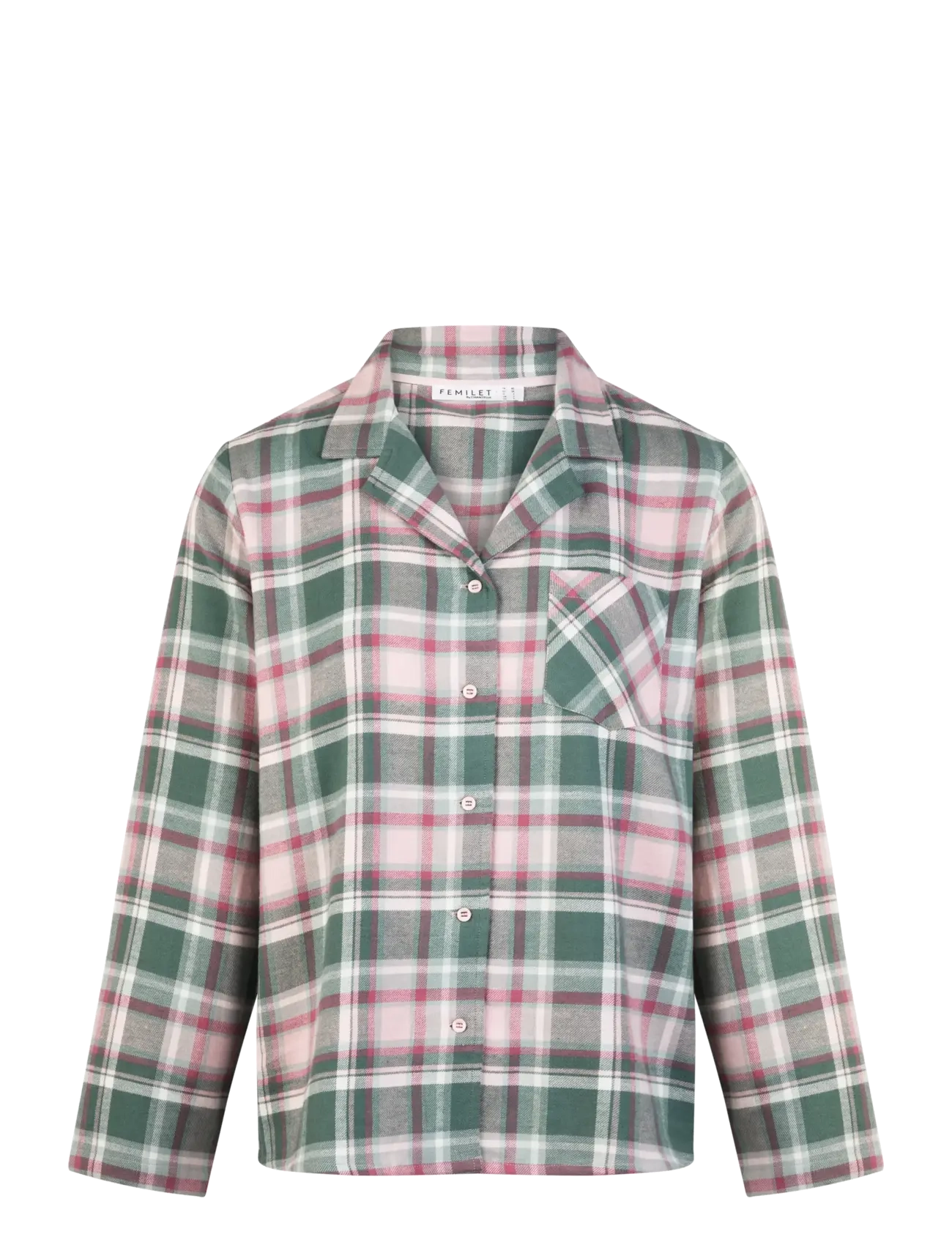 Femilet Heat T-shirt long sleeves - Blouses & Shirts - BLUE SURF CHECKS / green