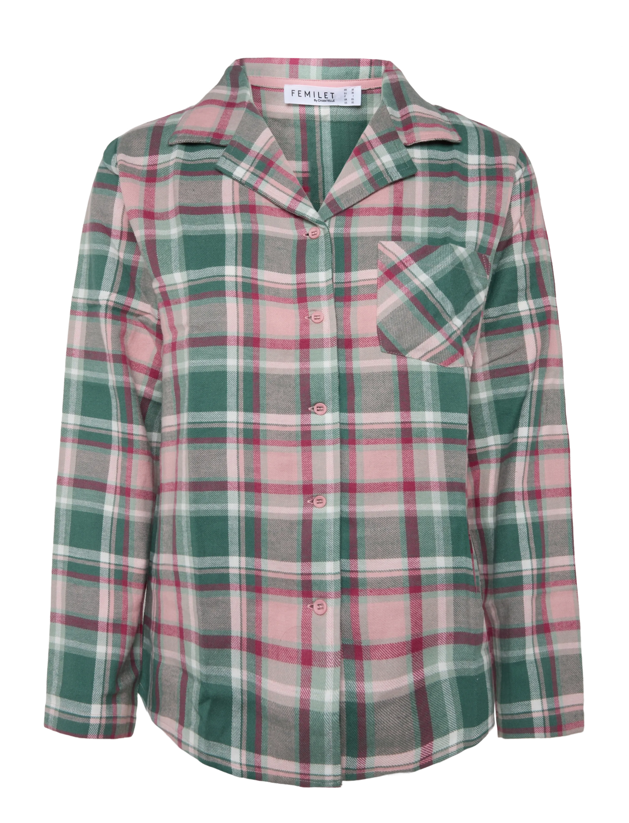 Femilet Heat T-shirt long sleeves - Oberteile - BLUE SURF CHECKS / green