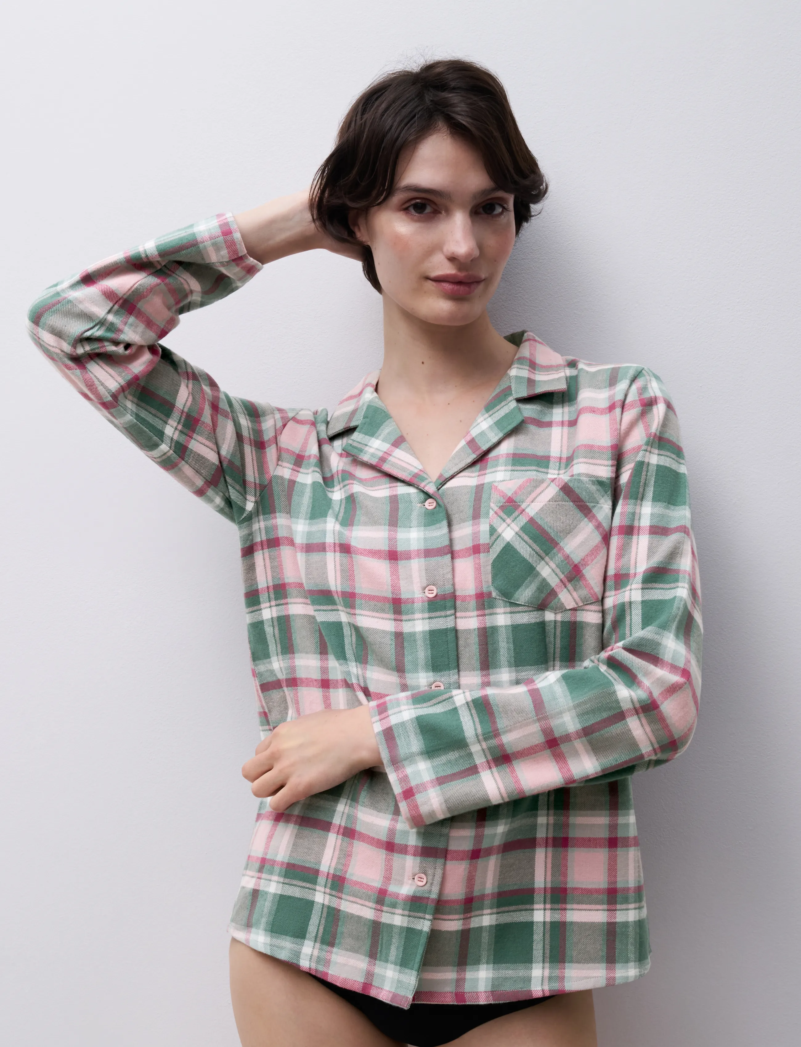 Femilet - Heat T-shirt long sleeves - long-sleeved shirts - blue surf checks - 0
