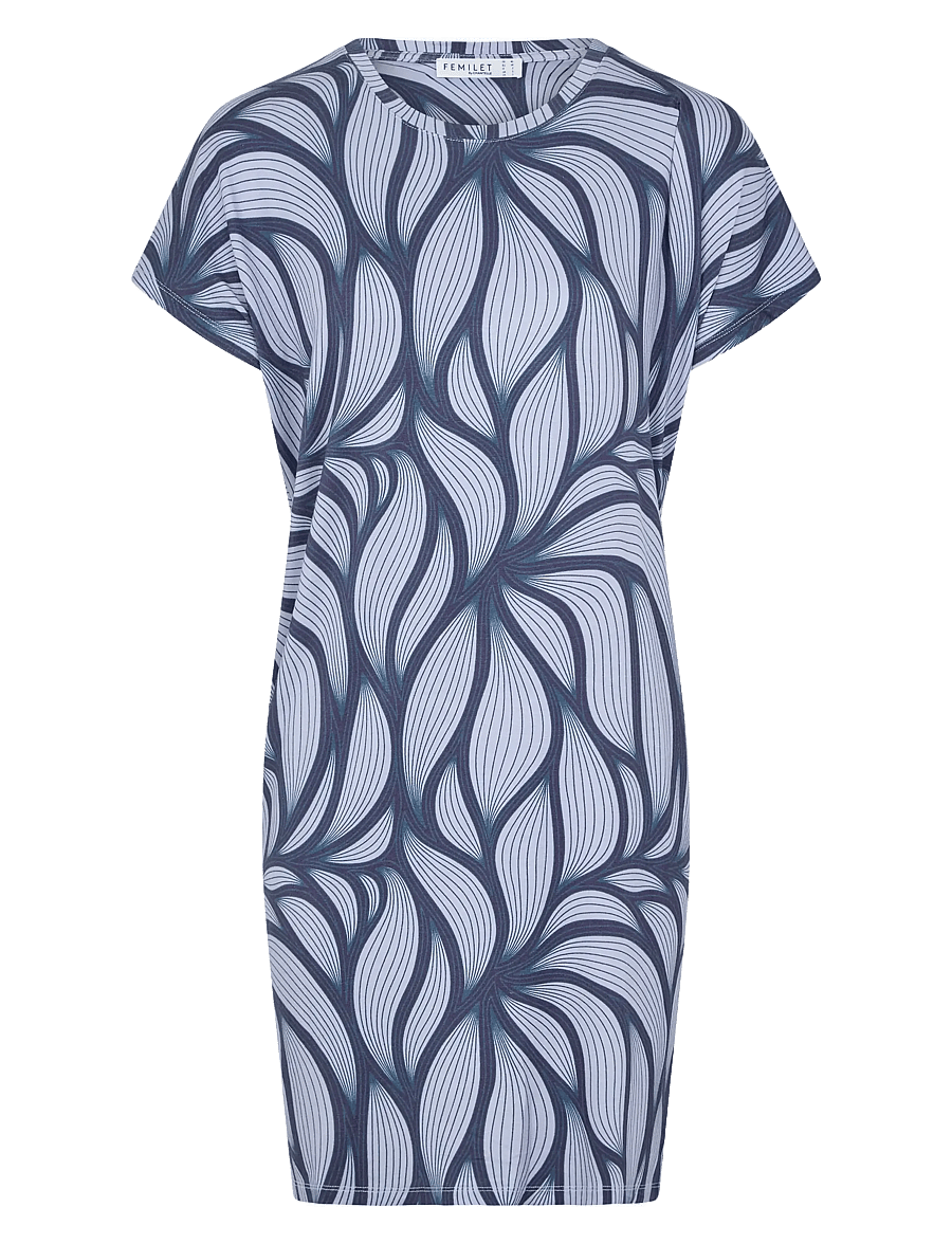 Femilet - Yara Big shirt long sleeves - natkjoler - blue petal - 1
