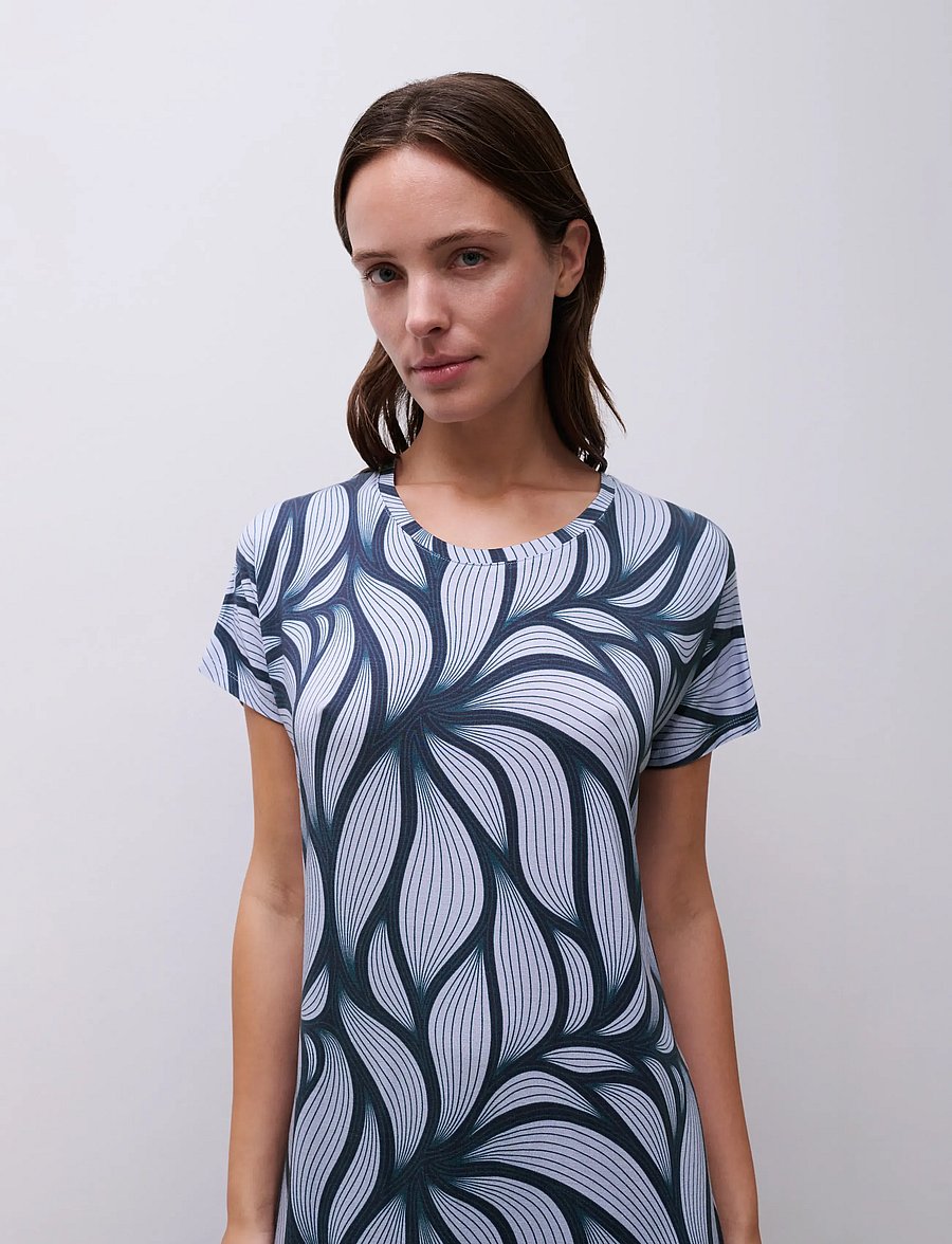 Femilet - Yara Big shirt long sleeves - natkjoler - blue petal - 3