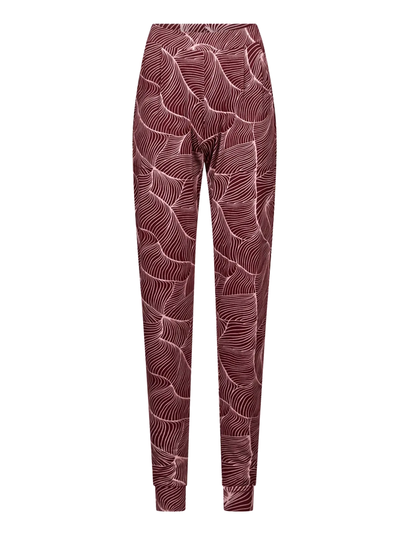 Femilet Yara Trousers - Säsongens färger - ZEPHYR DUNE / burgundy
