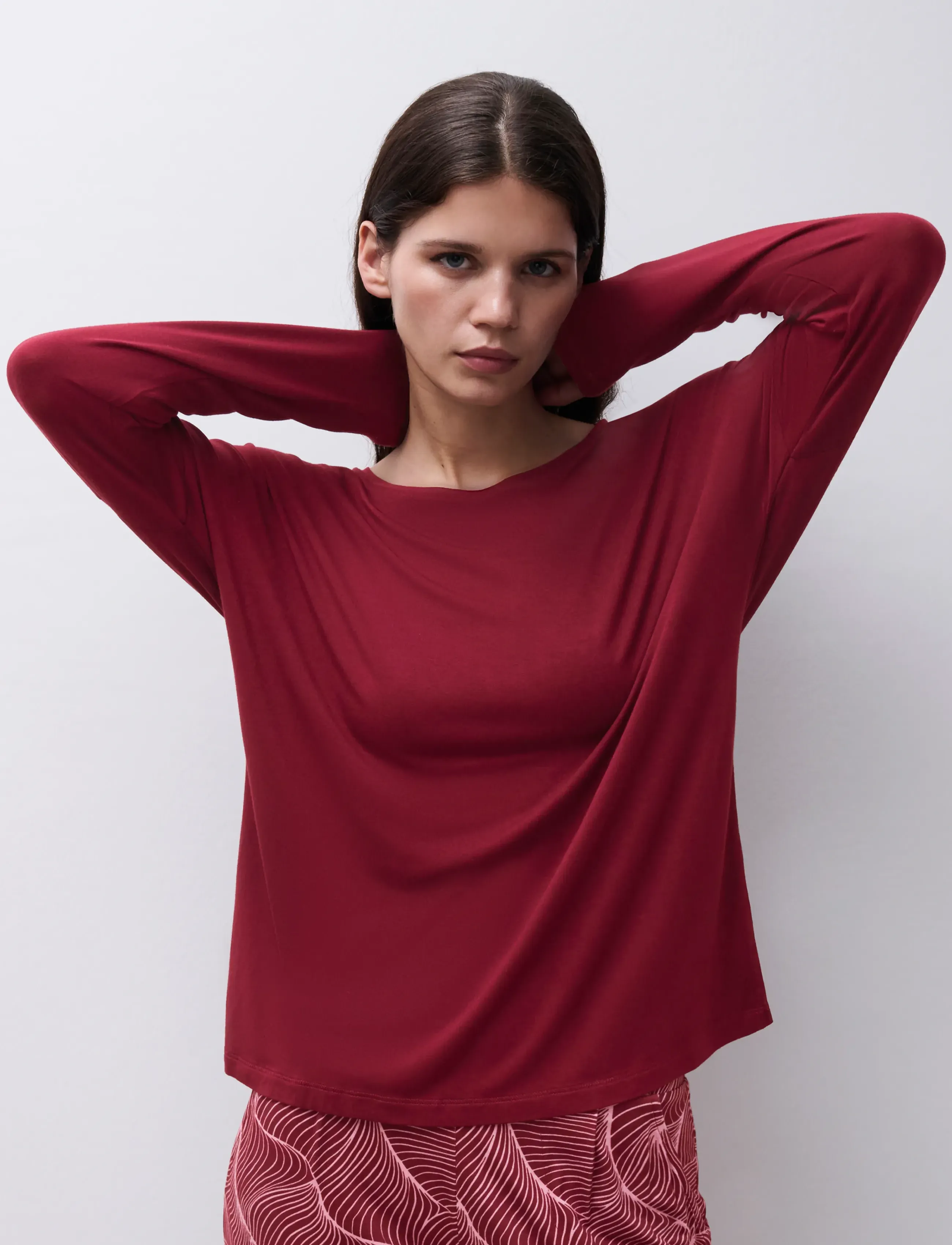 Femilet - Yara T-shirt long sleeves - chocolate truffle - 3