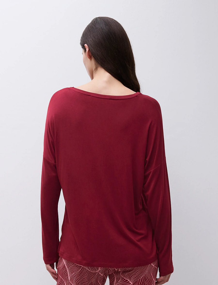 Femilet - Yara T-shirt long sleeves - langærmede toppe - chocolate truffle - 4