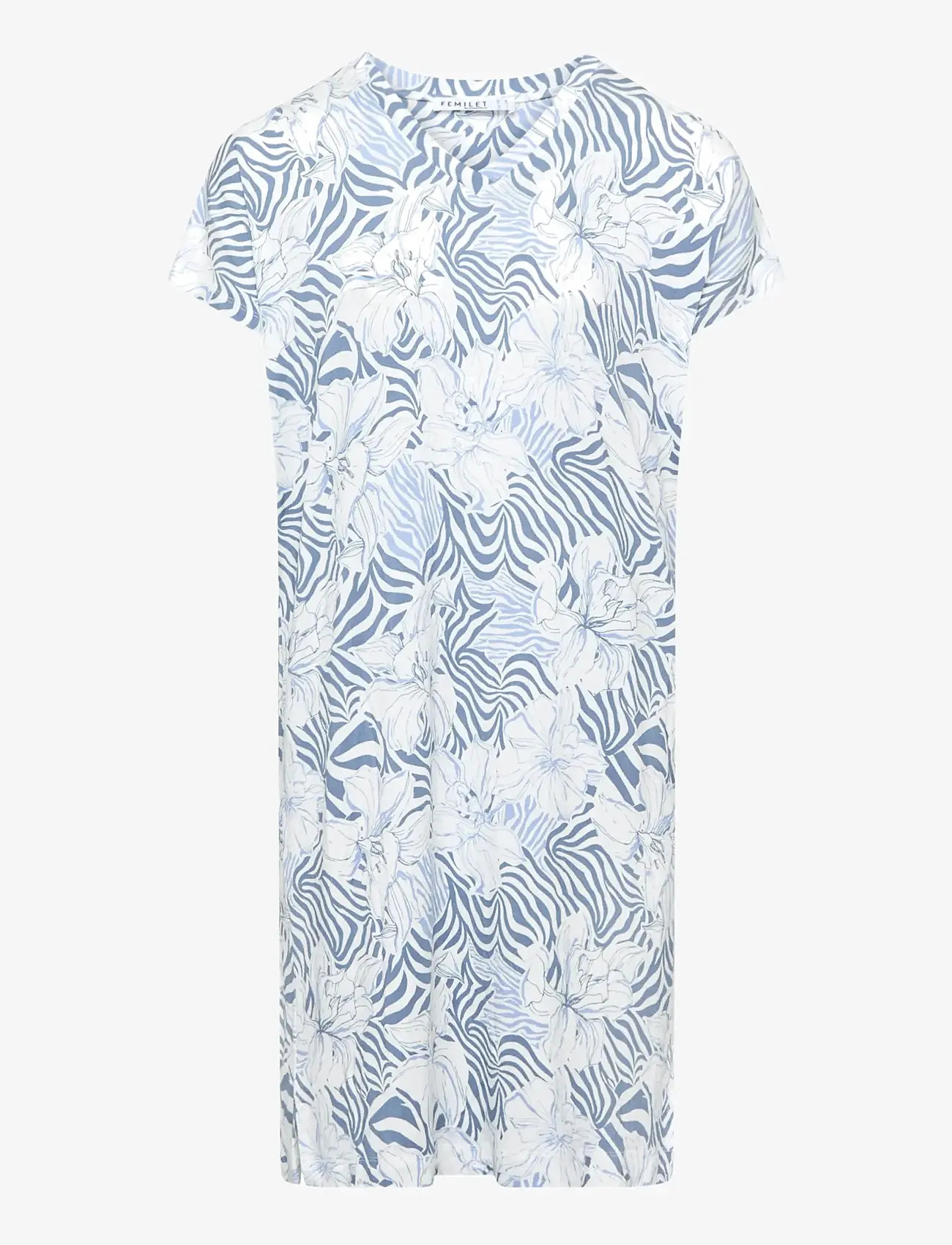 Femilet - Loraine Nightgown LS - natkjoler - pastel flowers - 1