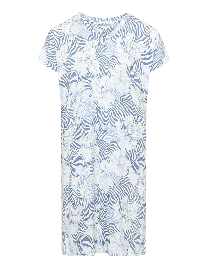 Femilet - Loraine Nightgown LS - natkjoler - pastel flowers - 1