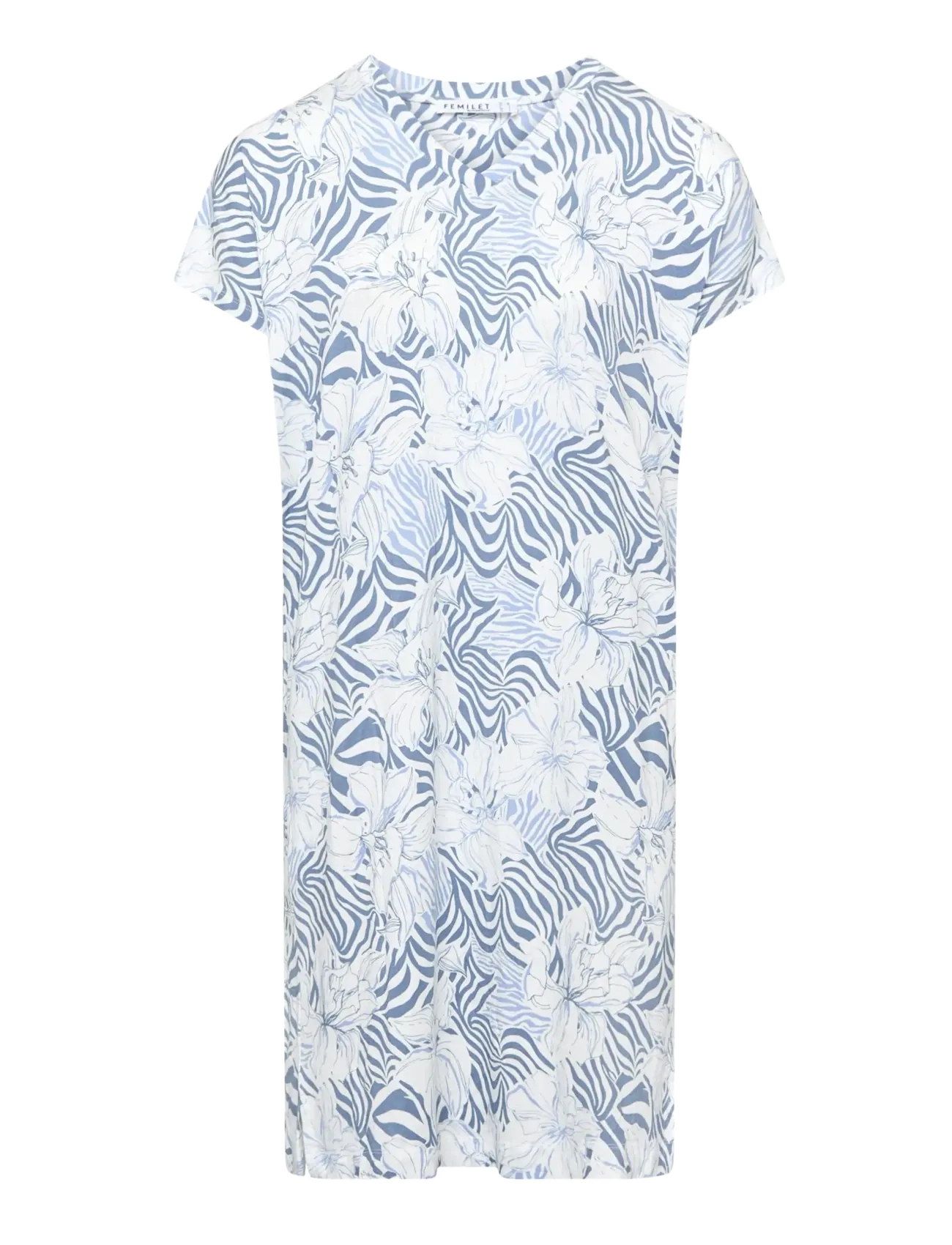 Femilet Loraine Nightgown LS - Nachthemden - PASTEL FLOWERS / blue