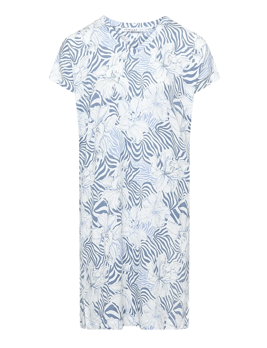 Femilet - Loraine Nightgown LS - natkjoler - pastel flowers - 1