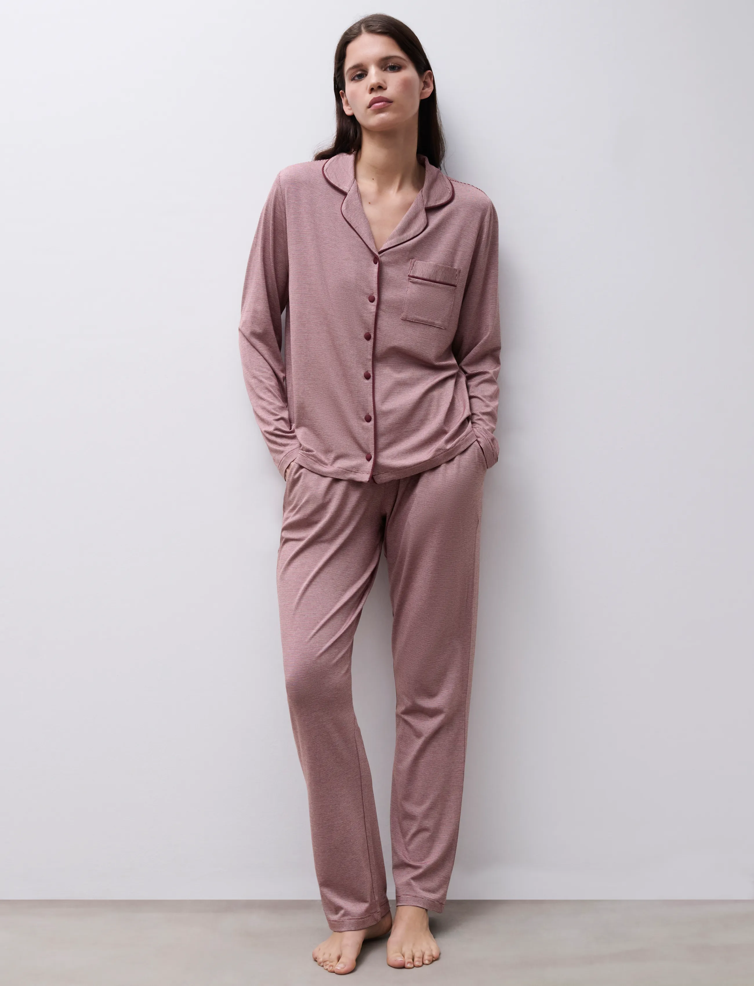 Femilet - Chelsea Long pants - natbukser - zephyr / bitter chocolate - 3