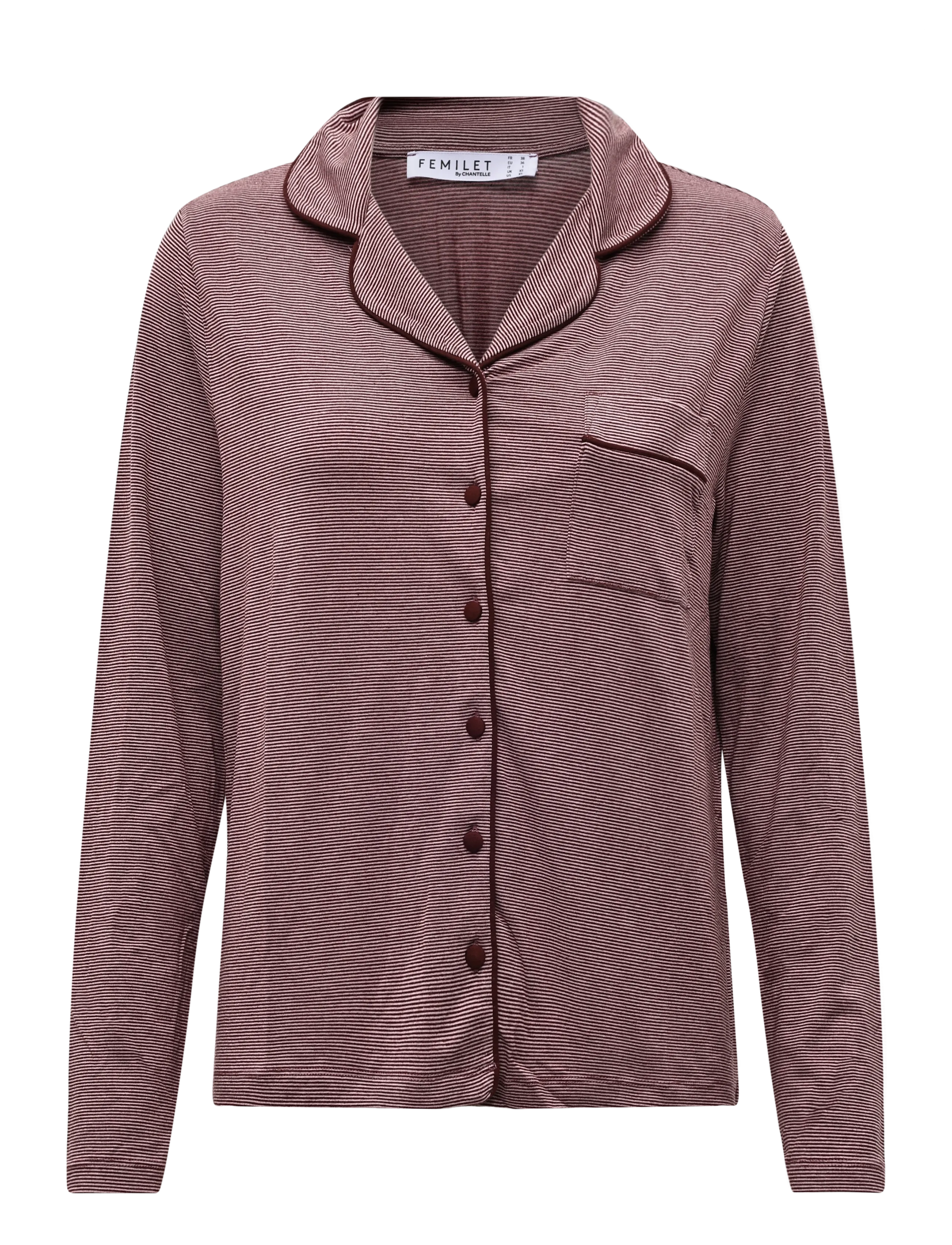 Femilet Chelsea Top LS - Oberteile - ZEPHYR / BITTER CHOCOLATE / pink/rose