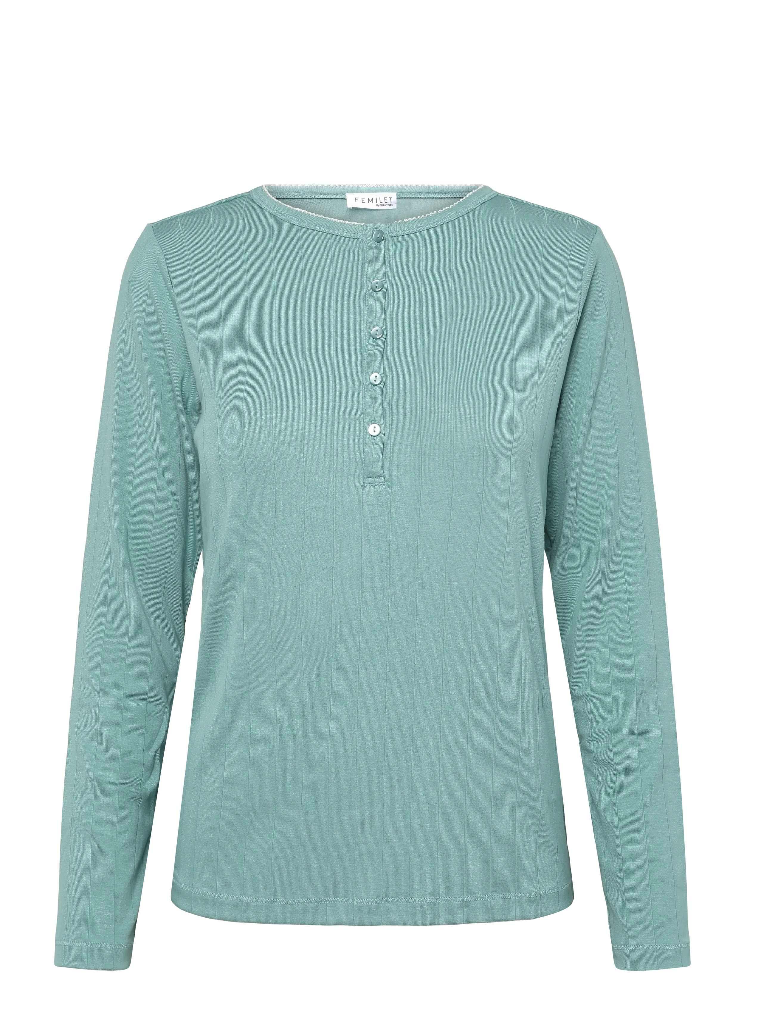 Femilet Sandra Top LS - Kleidung - OIL BLUE / blue