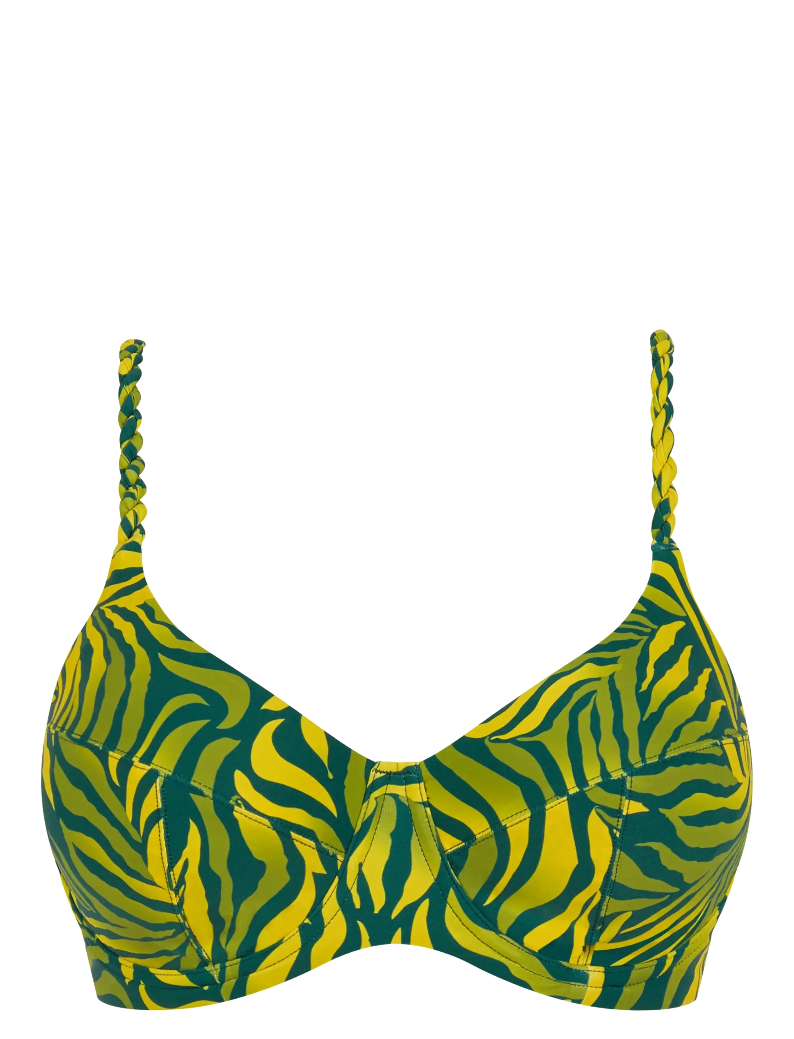 Femilet Tidra Underwired - Bikinitoppe med bøjle - YELLOW JUNGLE / green