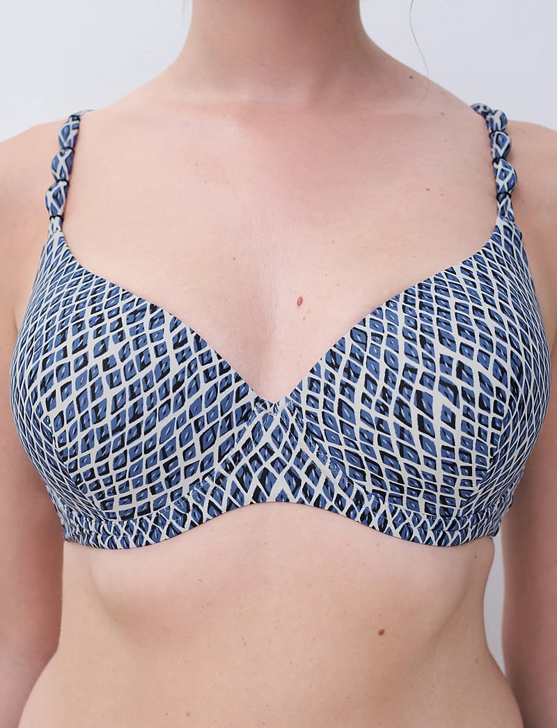 Femilet - TIDRA T-shirt bra - bikinitoppe med bøjle - blue reptile - 4