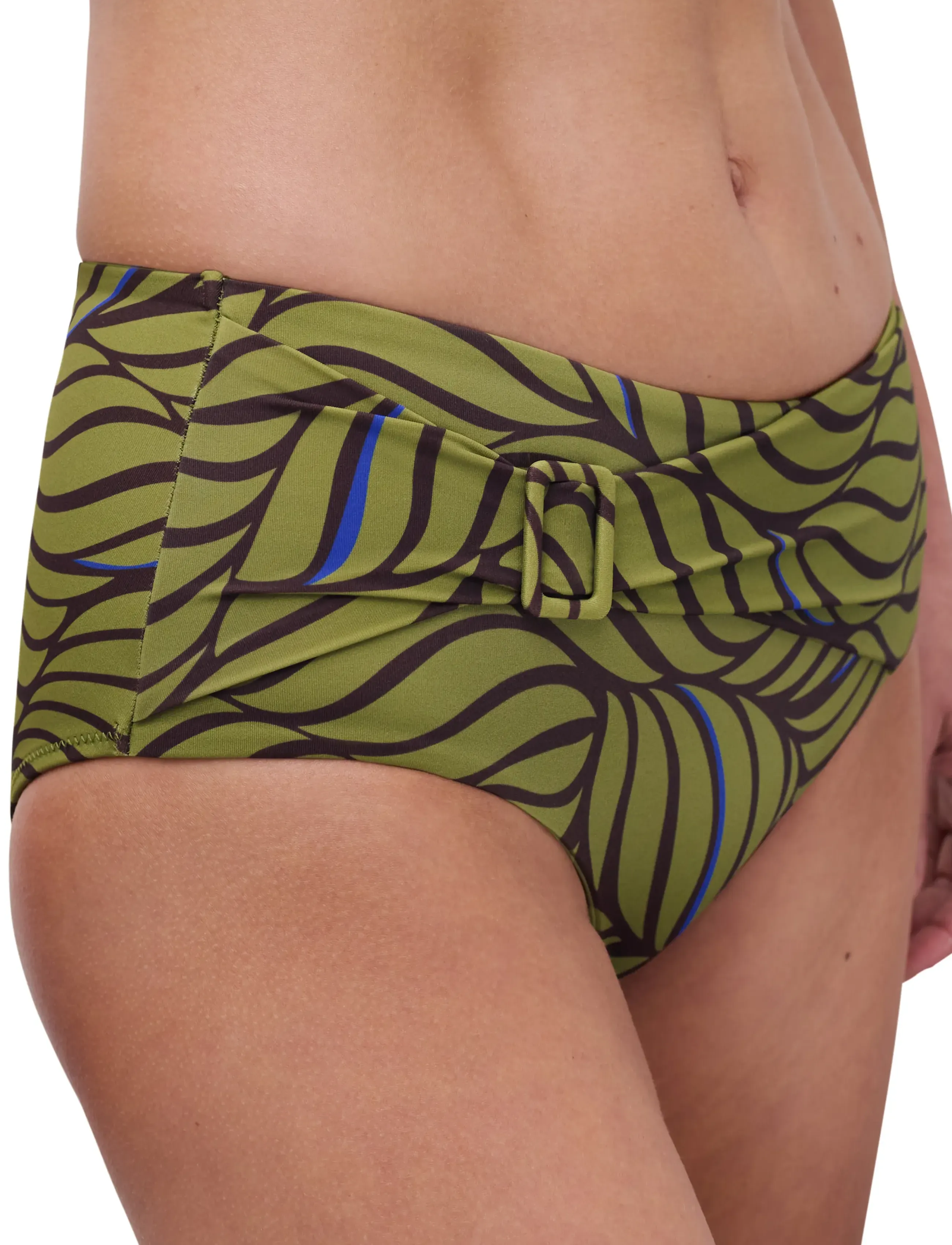 Femilet - RIVERO Full brief - bikinitrosor med hög midja - coffee leaves - 3