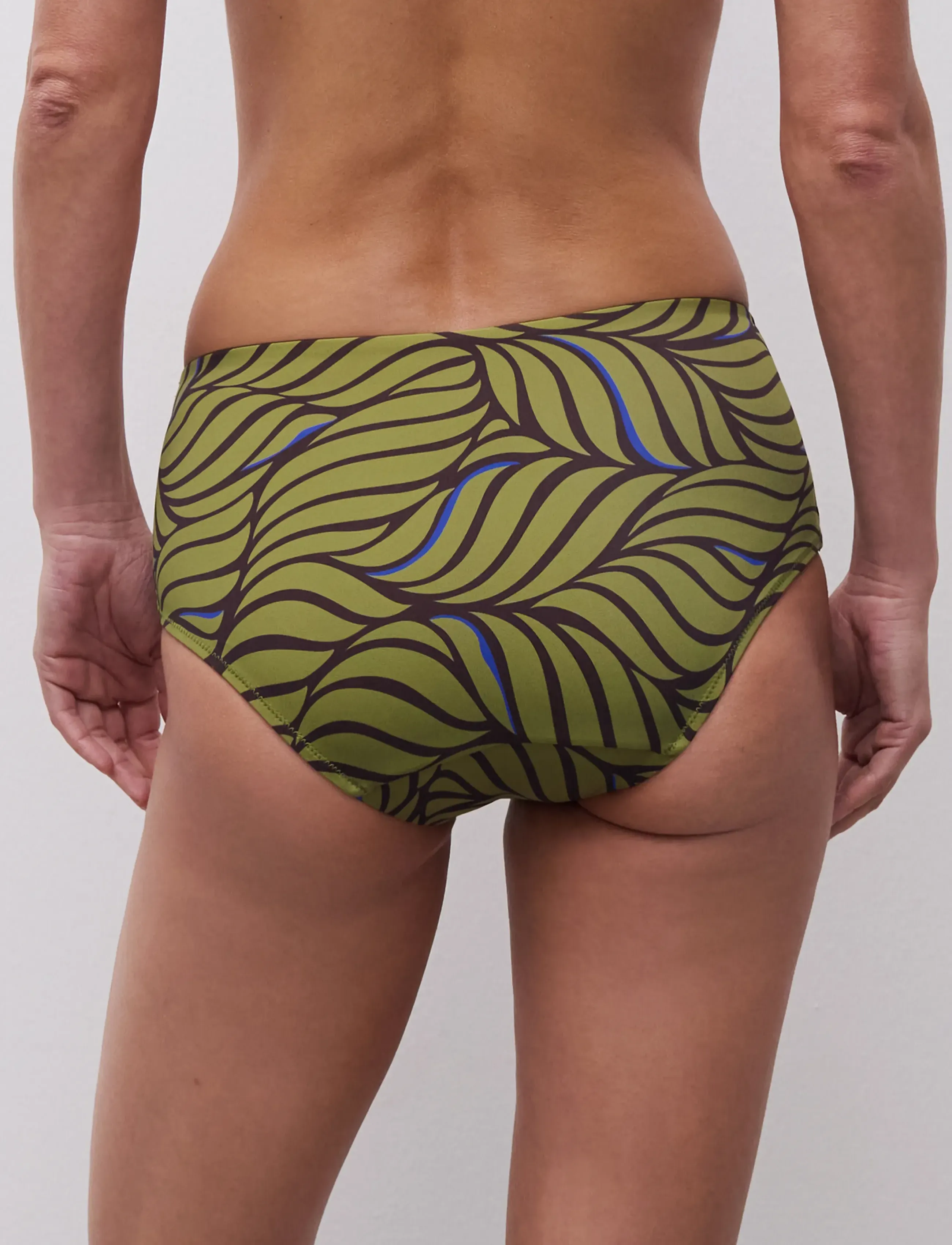 Femilet - RIVERO Full brief - bikinitrosor med hög midja - coffee leaves - 4
