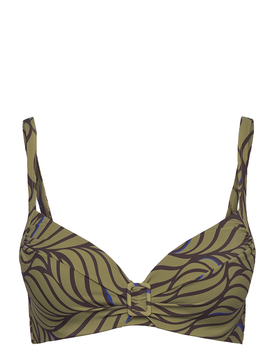Femilet - RIVERO Bikini top - bikinitoppar med bygel - coffee leaves - 1