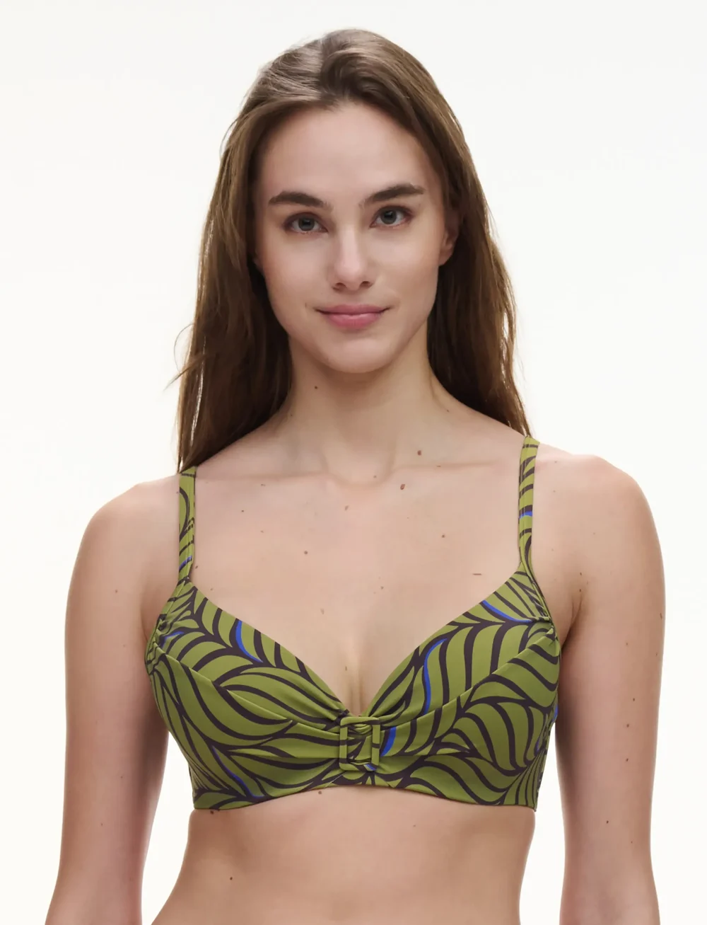 Femilet - RIVERO Bikini top - bikinitoppar med bygel - coffee leaves - 3