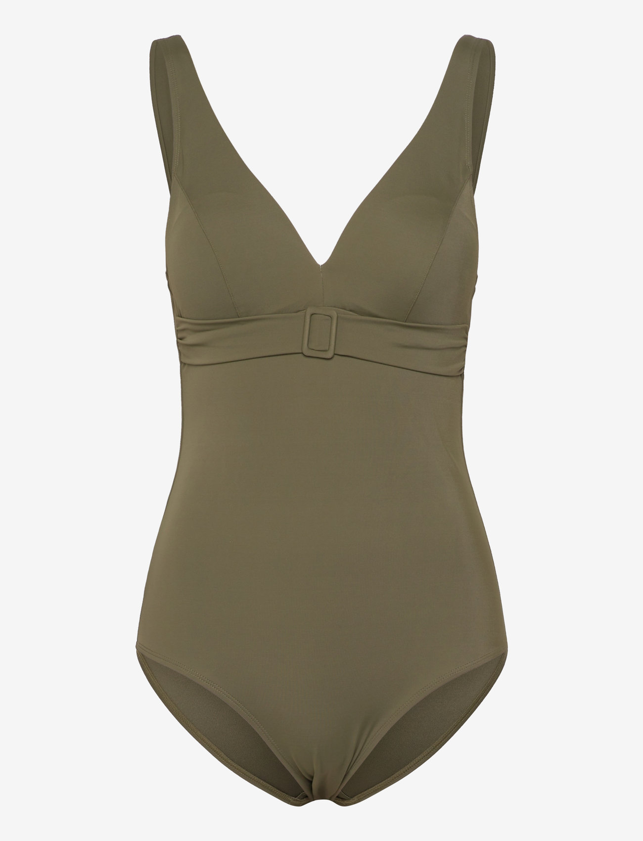 Femilet - RIVERO Wirefree plunge t-shirt swimsuit - khaki - 1