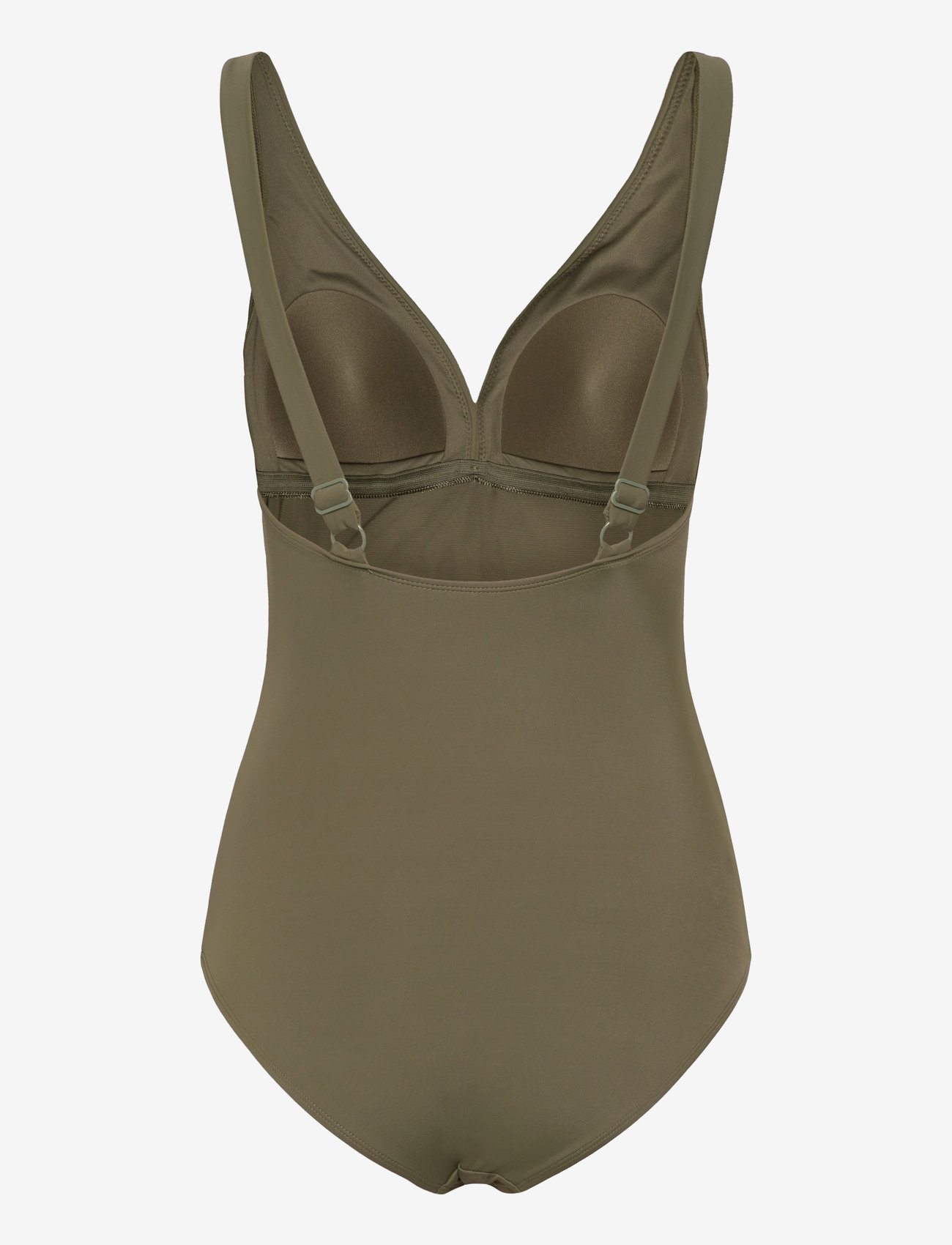 Femilet - RIVERO Wirefree plunge t-shirt swimsuit - khaki - 2