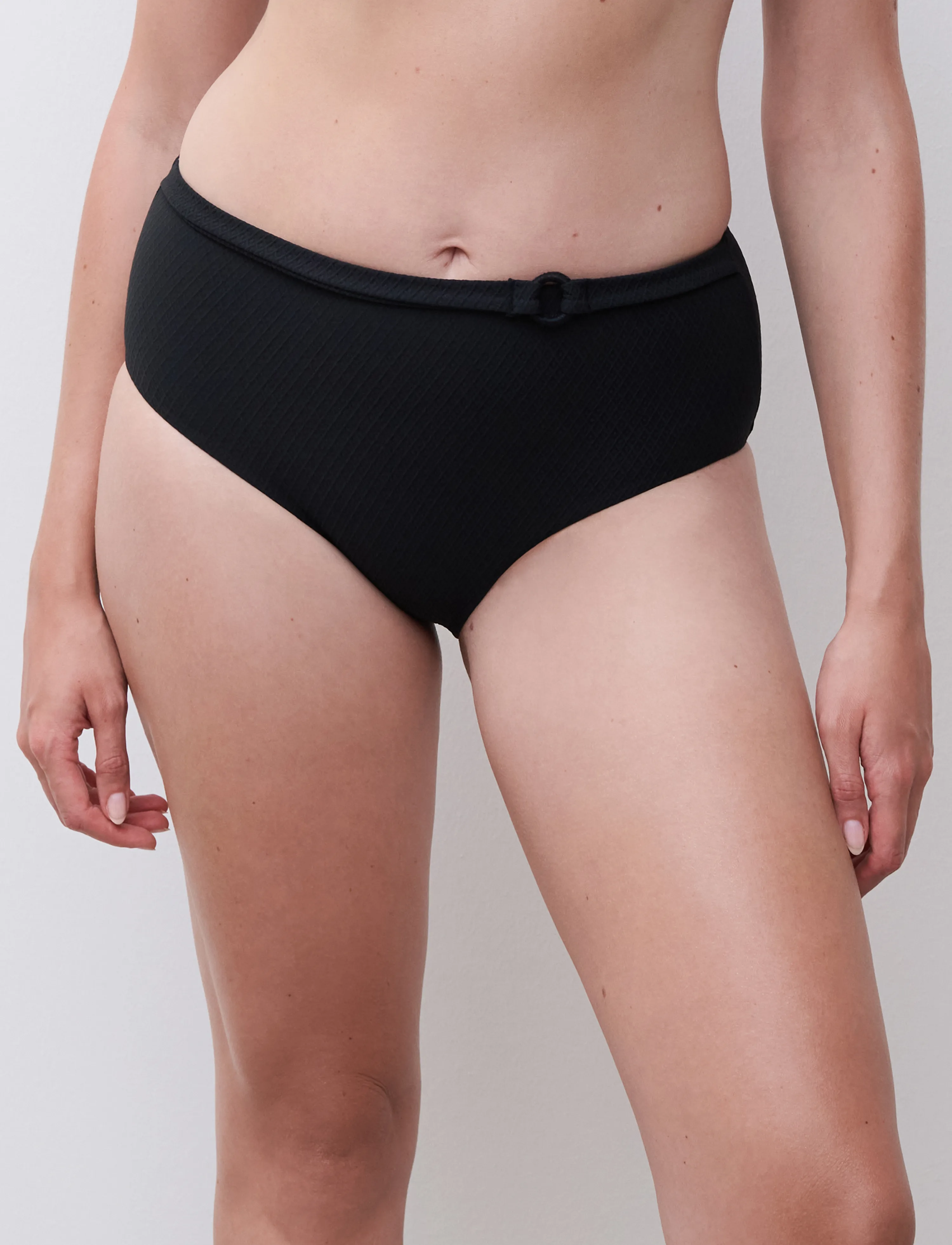 Femilet Navarino Full Brief, Kvinder, Højtaljede Bikinibukser, Sort, Str: 38