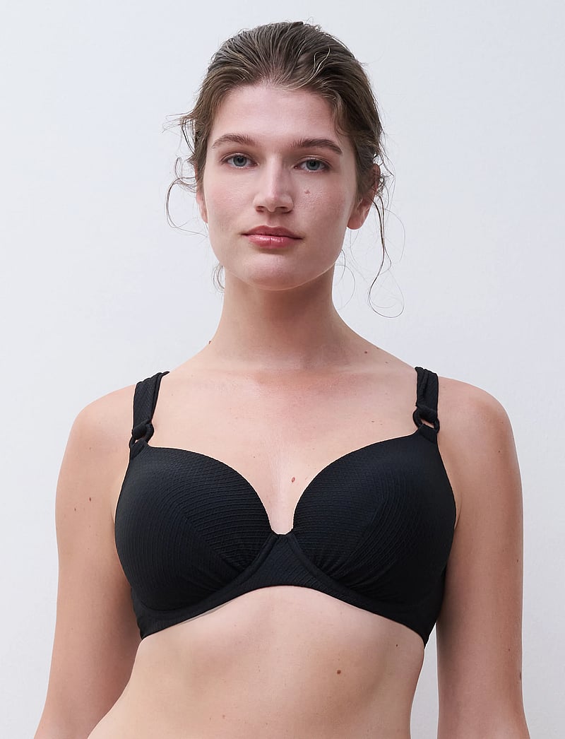 Femilet - Navarino T-Shirt Underwired - bikinitoppe med bøjle - black - 0