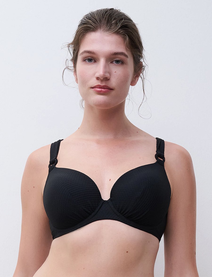 Femilet - NAVARINO T-shirt bra - hauts de maillot à armatures - black - 0