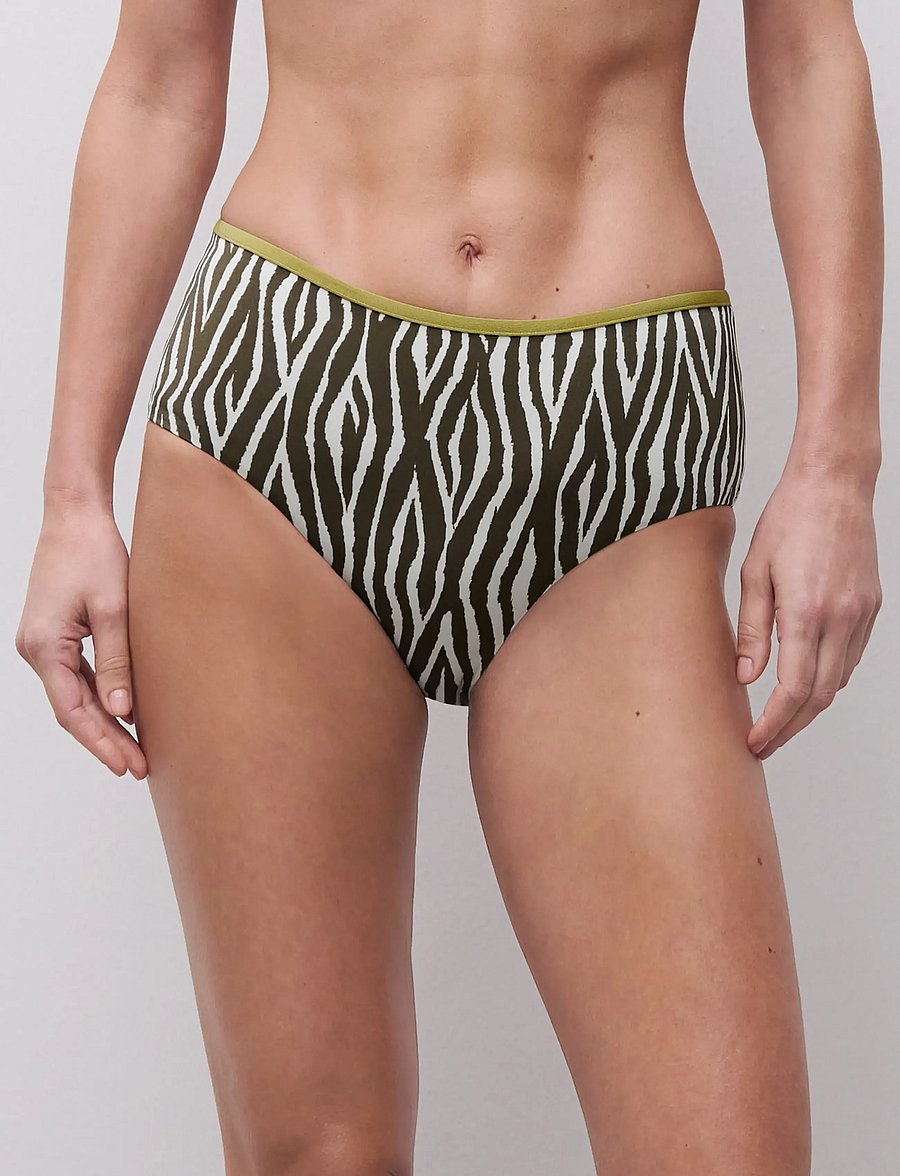 Femilet - SIFNOS Full brief - bikinitrosor med hög midja - green safari - 0